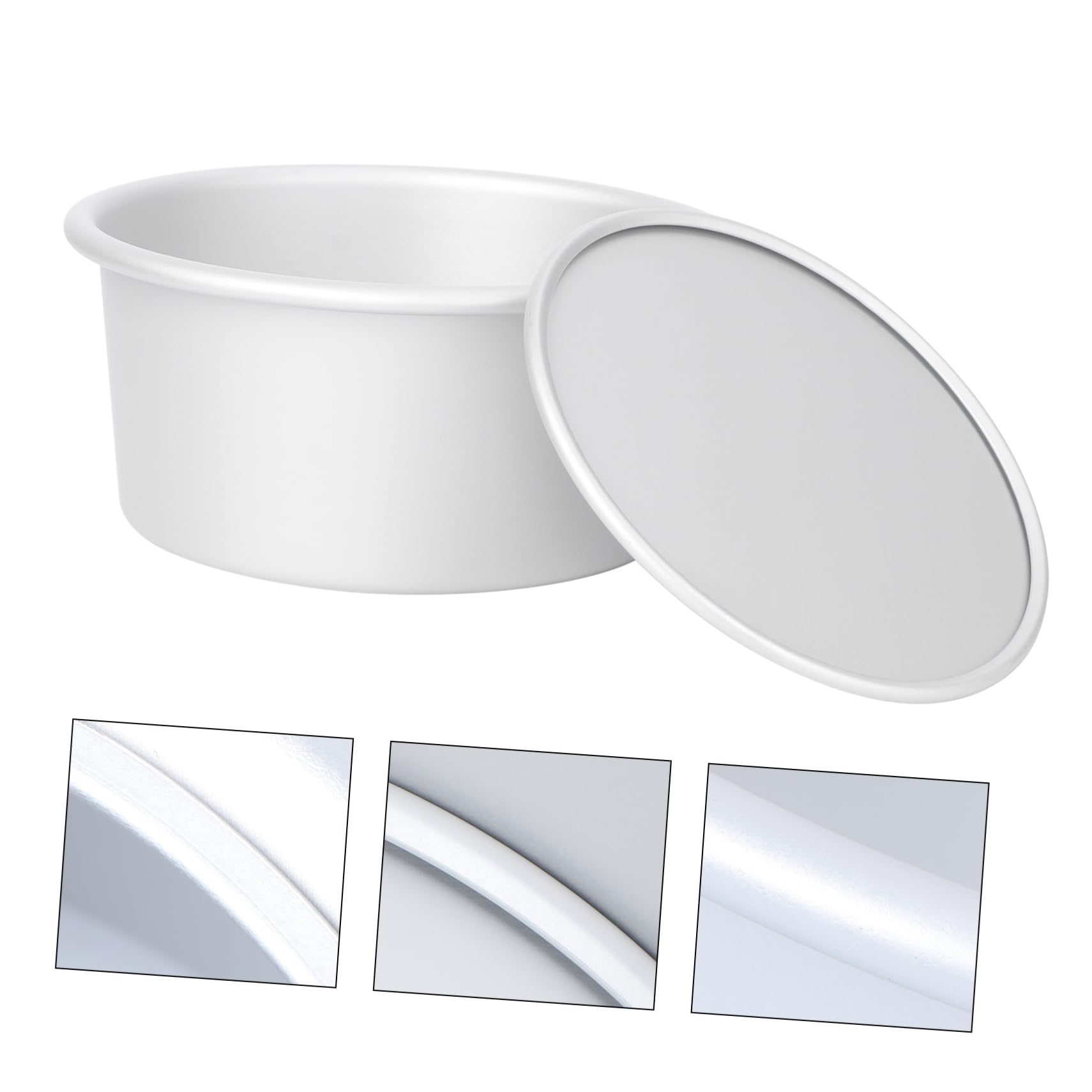 DOITOOL 6-Inch Anodized Aluminum Round Cake Pan with Removable Bottom - Perfect for Baking Birthday Cakes, Wedding Cakes & Desserts