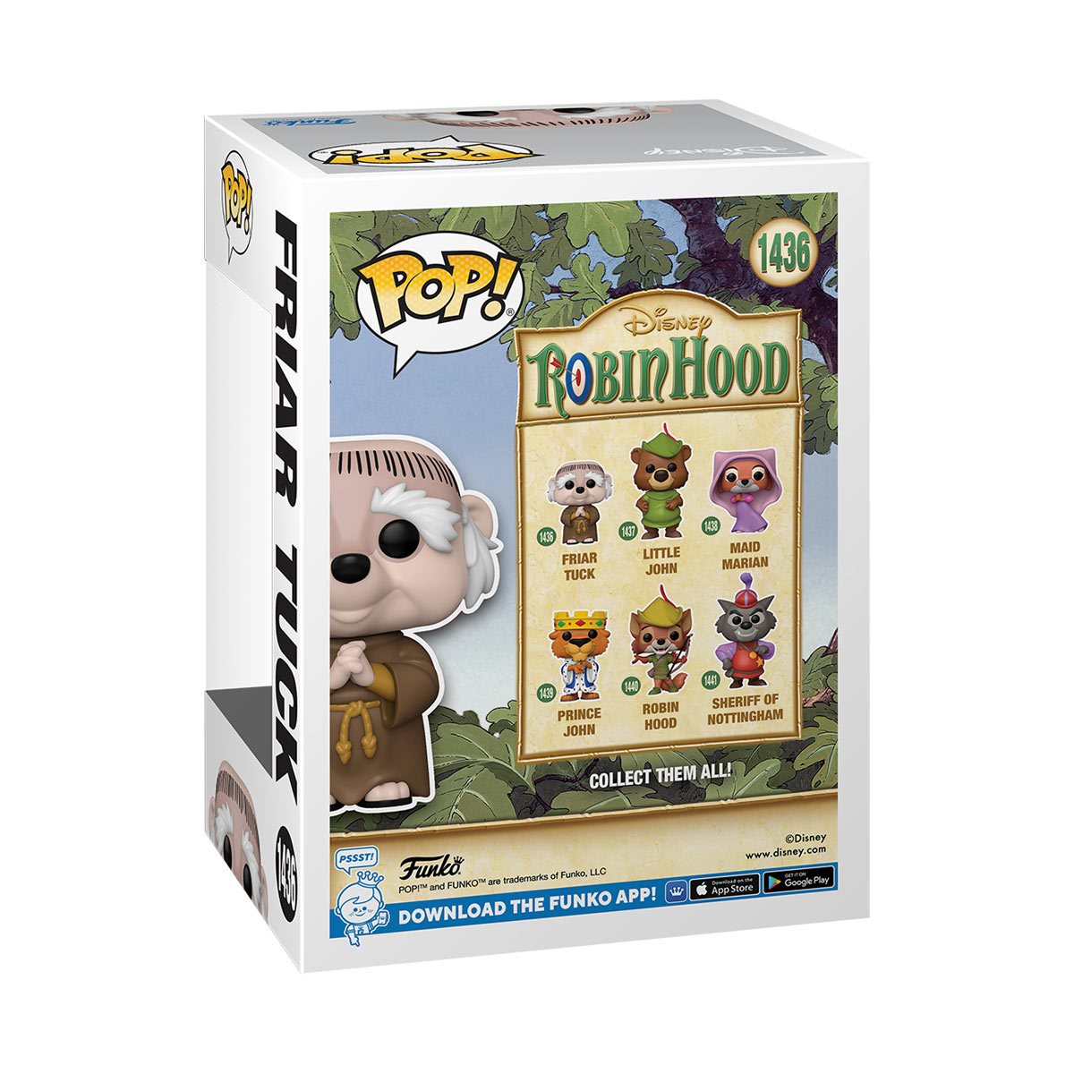 Disney Robin Hood Friar Tuck Funko Pop! Vinyl Figure #1436 - Collectible Toy for Disney Fans, Movie Lovers & Pop Culture Enthusiasts - Perfect for Display, Gifts & Home Decor