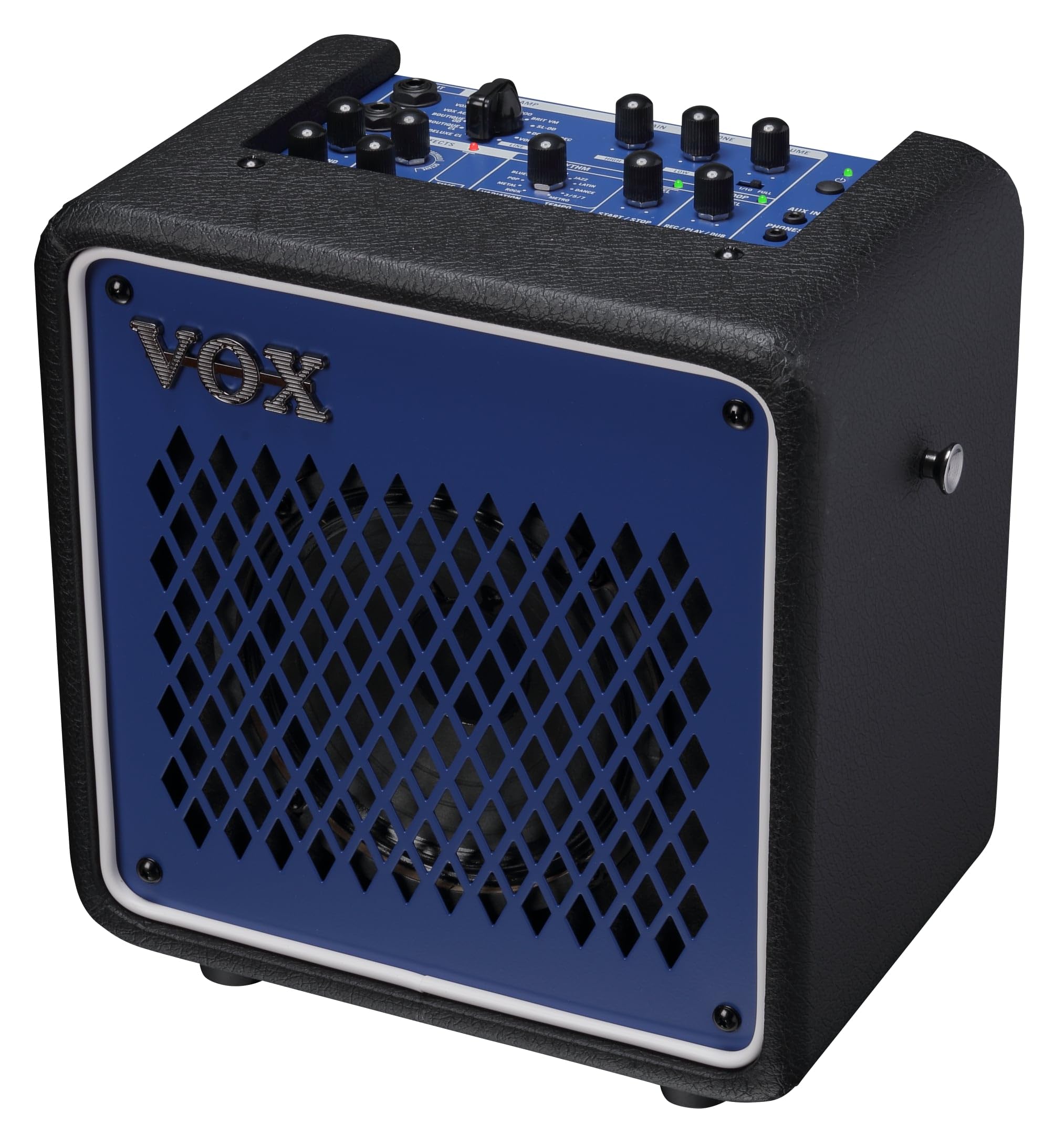 VOX Mini GO 10 Iron Blue 10W Guitar & Vocal Combo Amplifier with Transistor Effects - 6.5