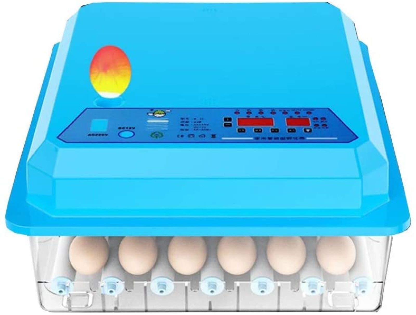 AJLDN 24 Egg Automatic Egg Incubator with LED Display, Auto Turning & Temperature Control for Hatching Chicken, Duck, Goose Eggs - Perfect for Home Poultry Farming, Classroom Science Projects, and Backyard Bird Breeding