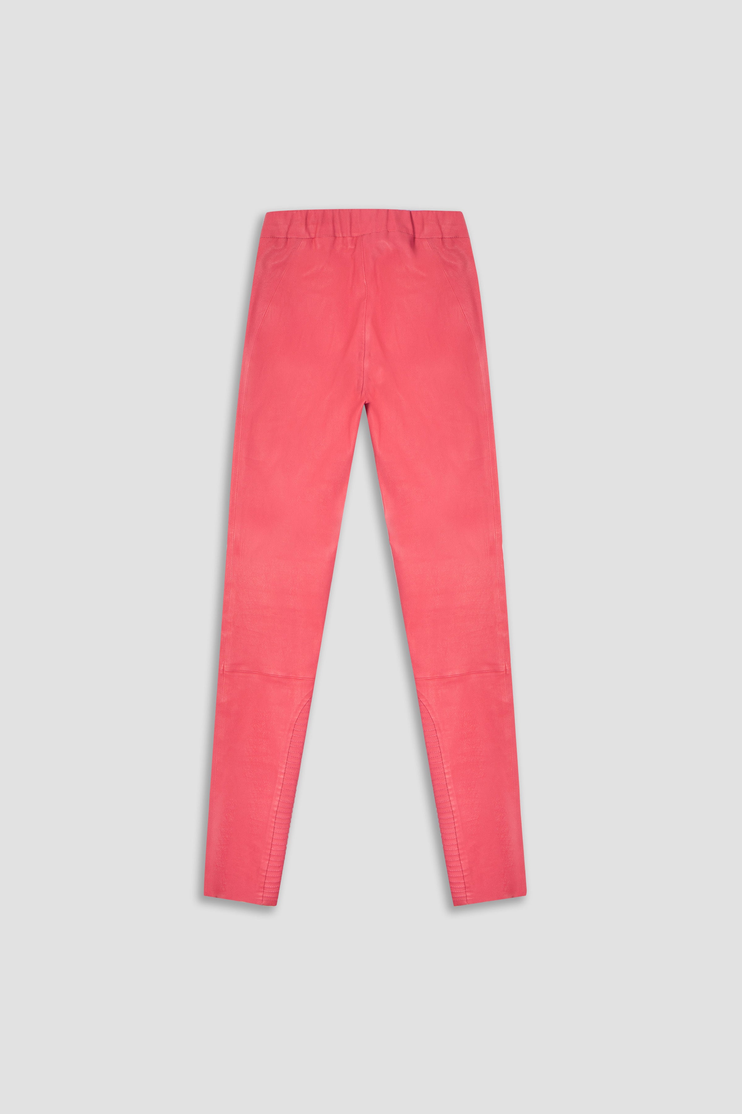 88 KAY MICHAELS Women's Faux Leather Leggings in Acid Pink | High Waist Stretchy Vegan Leather Pants for Workout, Night Out & Casual Wear