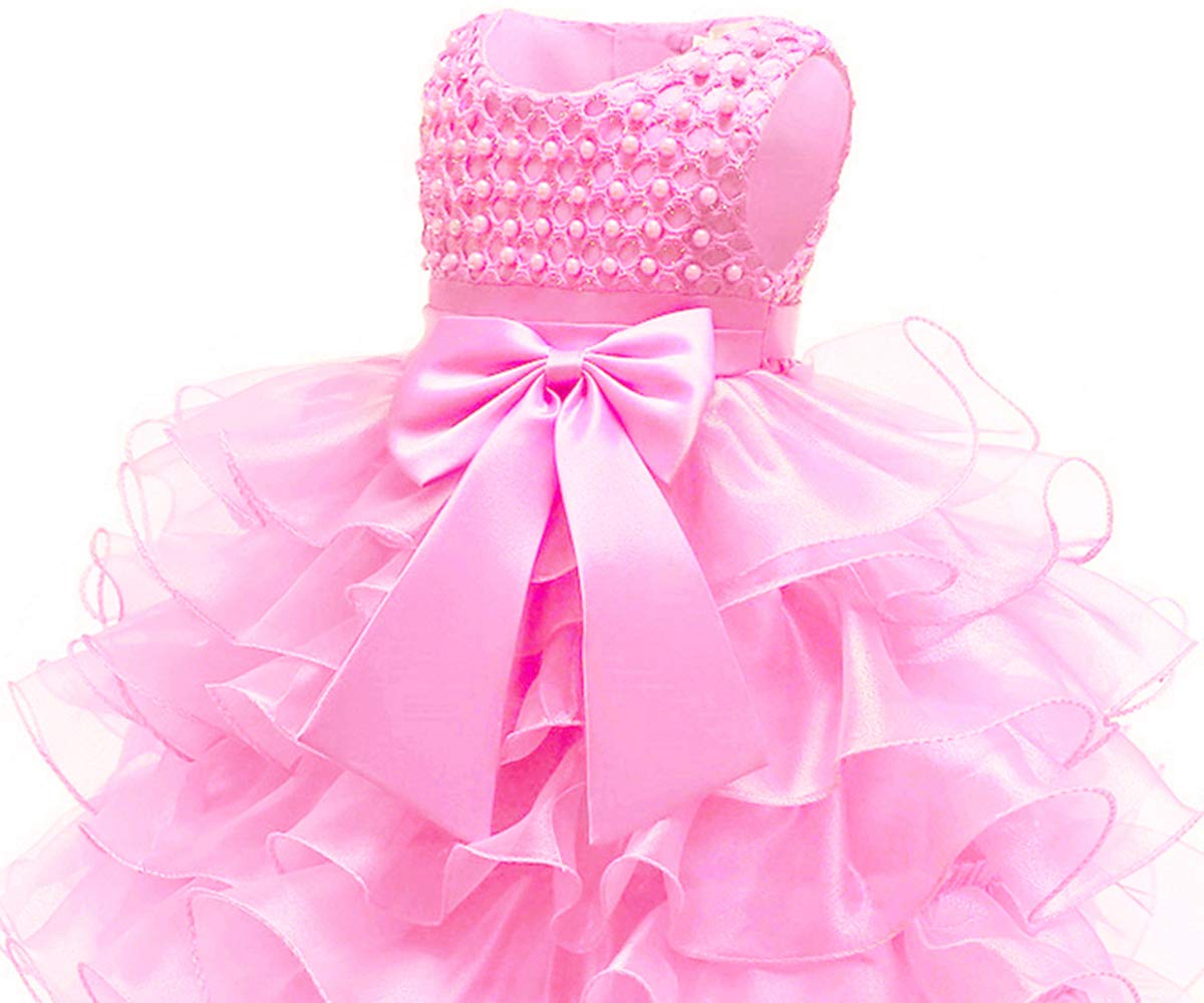 Jup'Elle Baby Girl Dresses - Elegant Ruffle Lace Pageant Party Dress for Weddings & Special Occasions | Perfect Flower Girl Dress for Birthday, Baptism & Photo Shoots