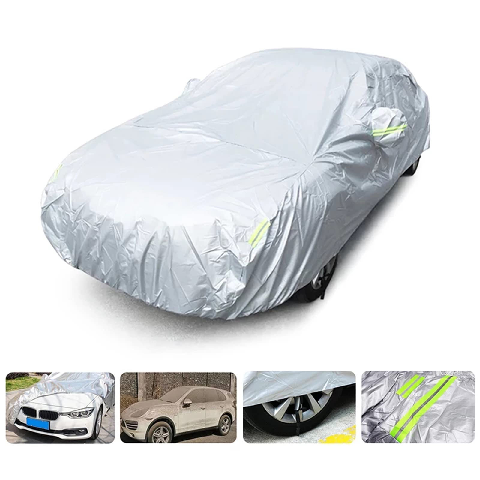 Waterproof Outdoor Full Car Cover - Universal Fit for SUV & Sedan - UV, Rain, Snow Protection - Durable Auto Case for All Weather - Perfect for Parking, Travel & Long-Term Storage
