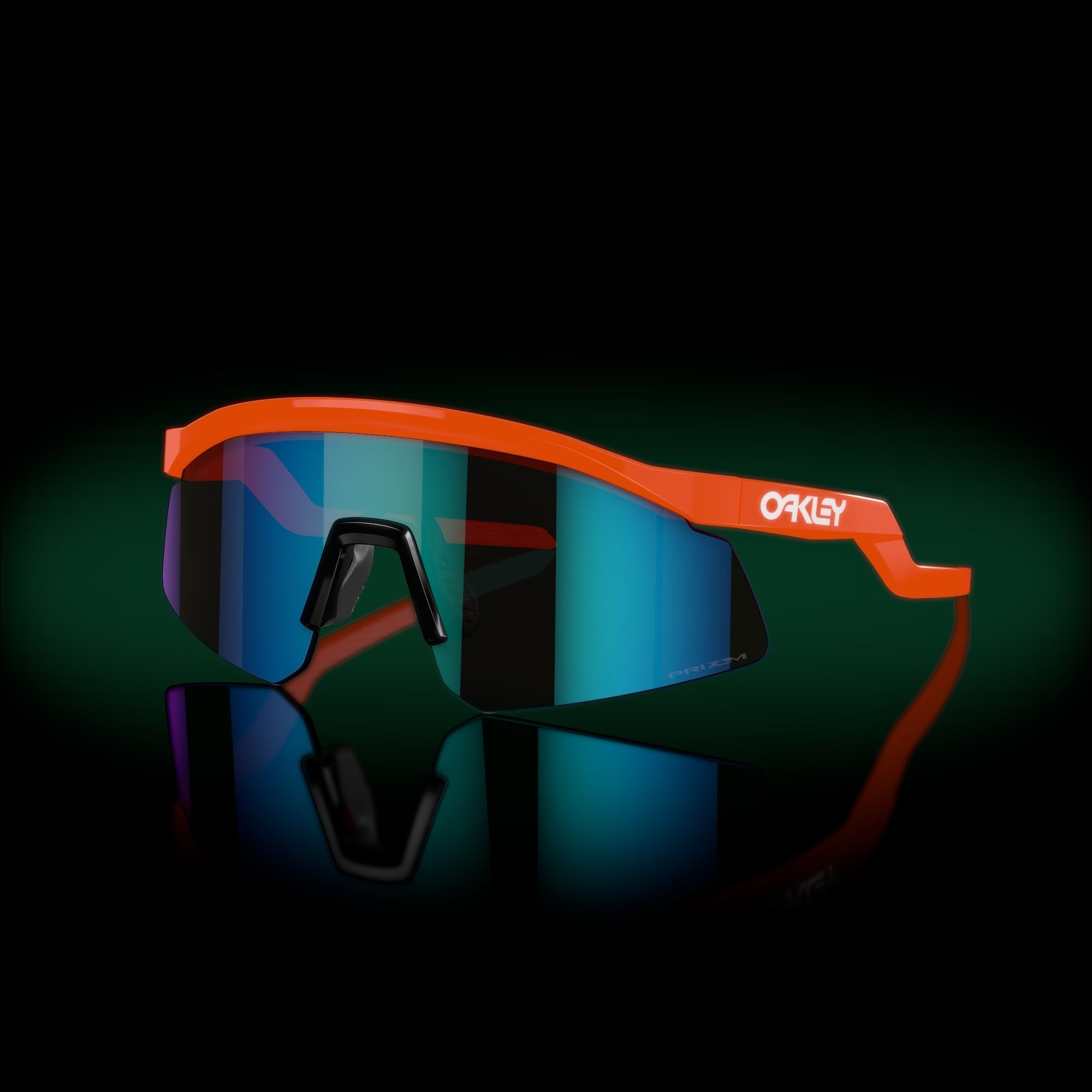 Oakley Hydras Sunglasses with Prizm Sapphire Lenses & Neon Orange Frame - Polarized Sports Sunglasses for Running, Cycling & Outdoor Activities