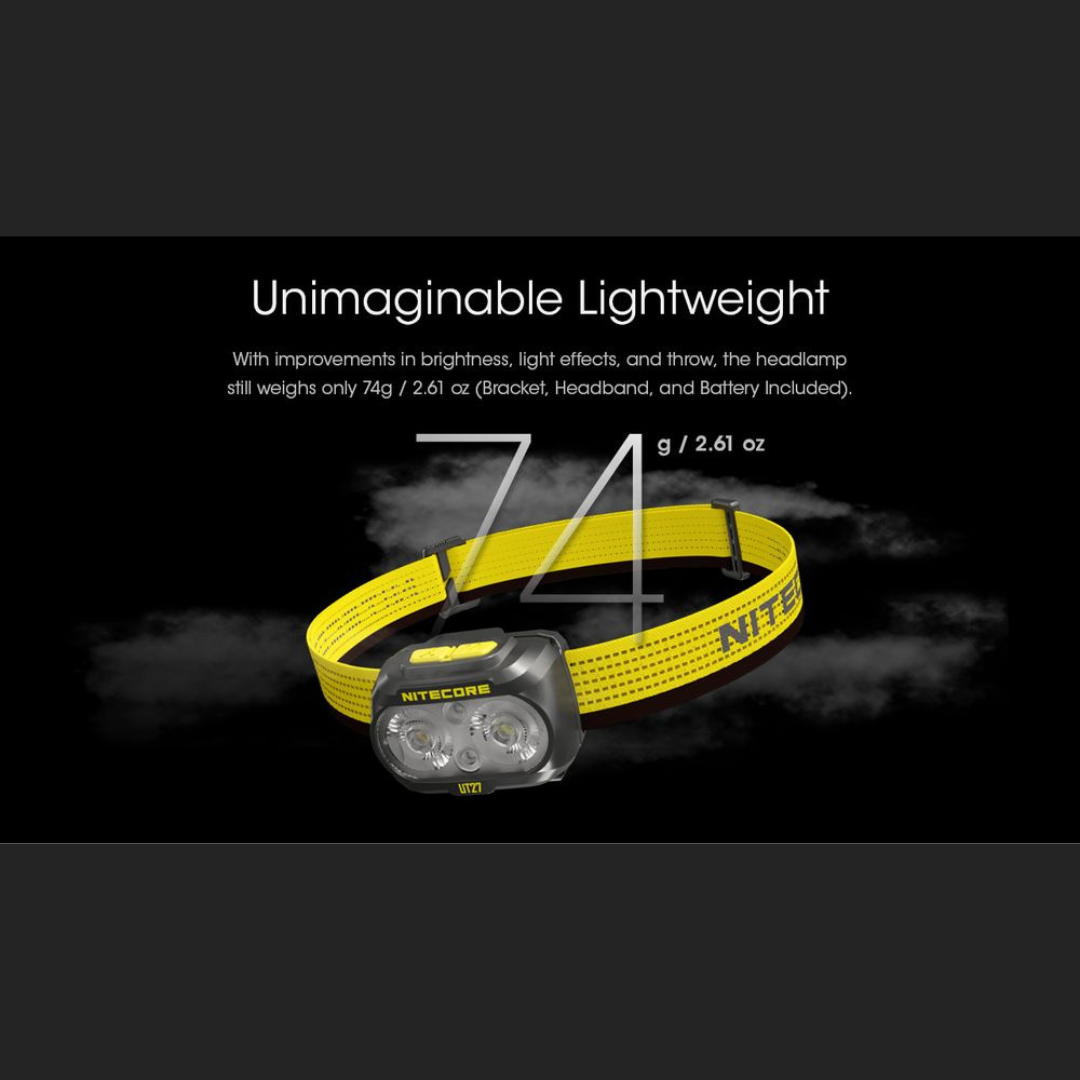Nitecore UT27 800L Pro Rechargeable Headlamp with 2 x HLB1500 Battery Packs - Bright LED Headlight for Camping, Hiking, Running & Outdoor Adventures