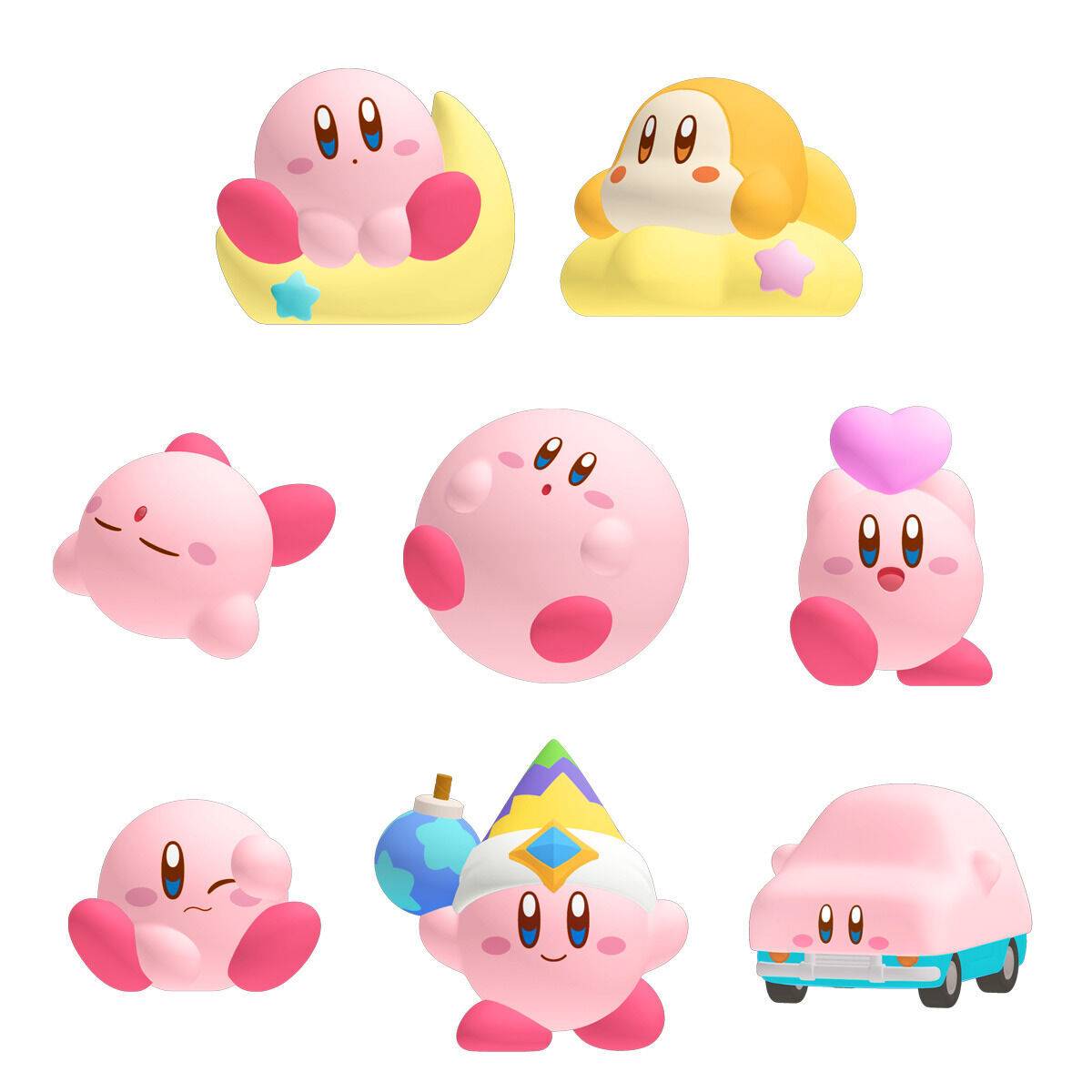 Bandai Kirby's Dream Land Friends 3 Vinyl Figures - Set of 12 Cute Collectible Trading Toys | Perfect for Anime Fans, Gift Giving & Display Collection