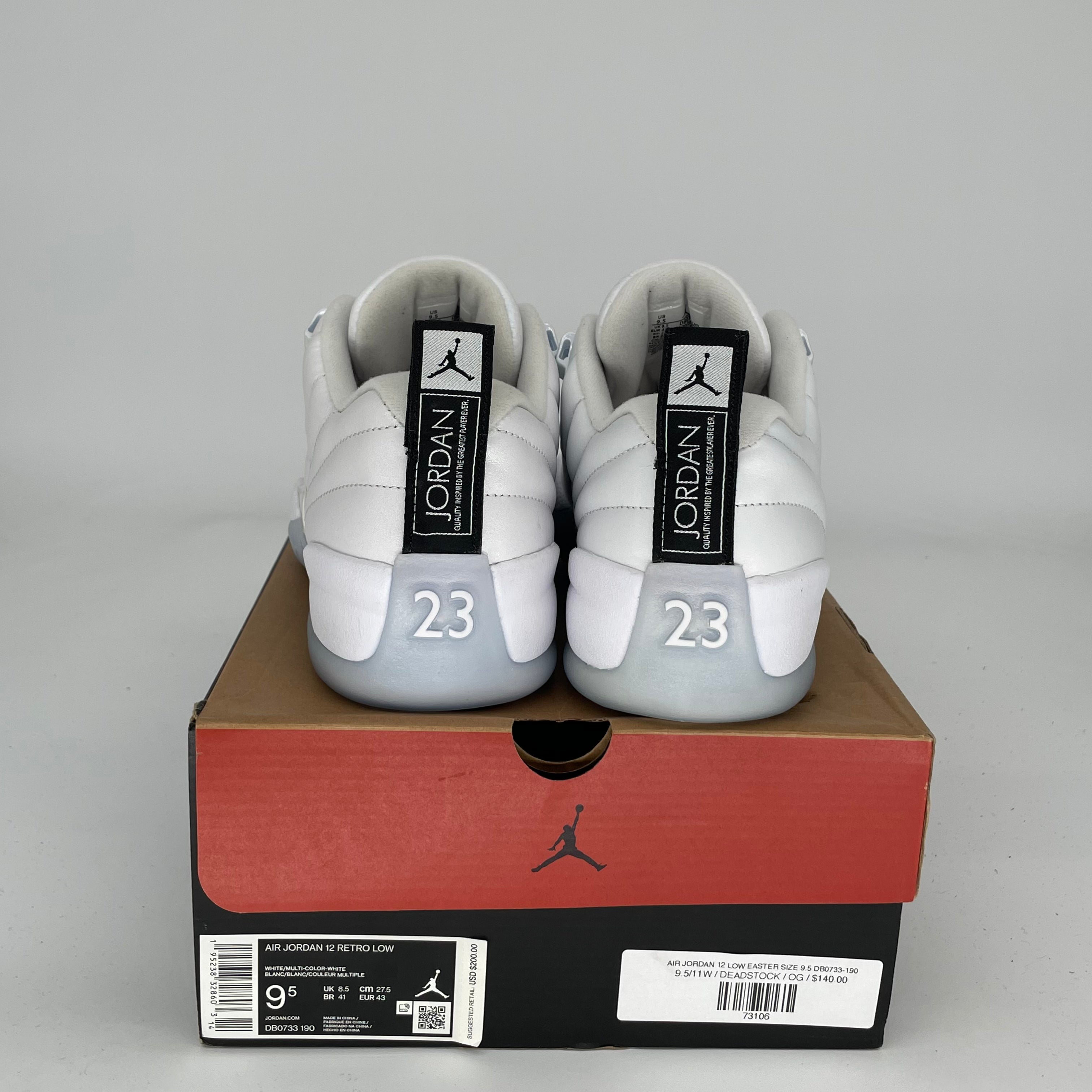 Air Jordan 12 Low Easter Basketball Shoes - Men's Size 9.5 (DB0733-190) - Perfect for Easter Games & Casual Streetwear Style