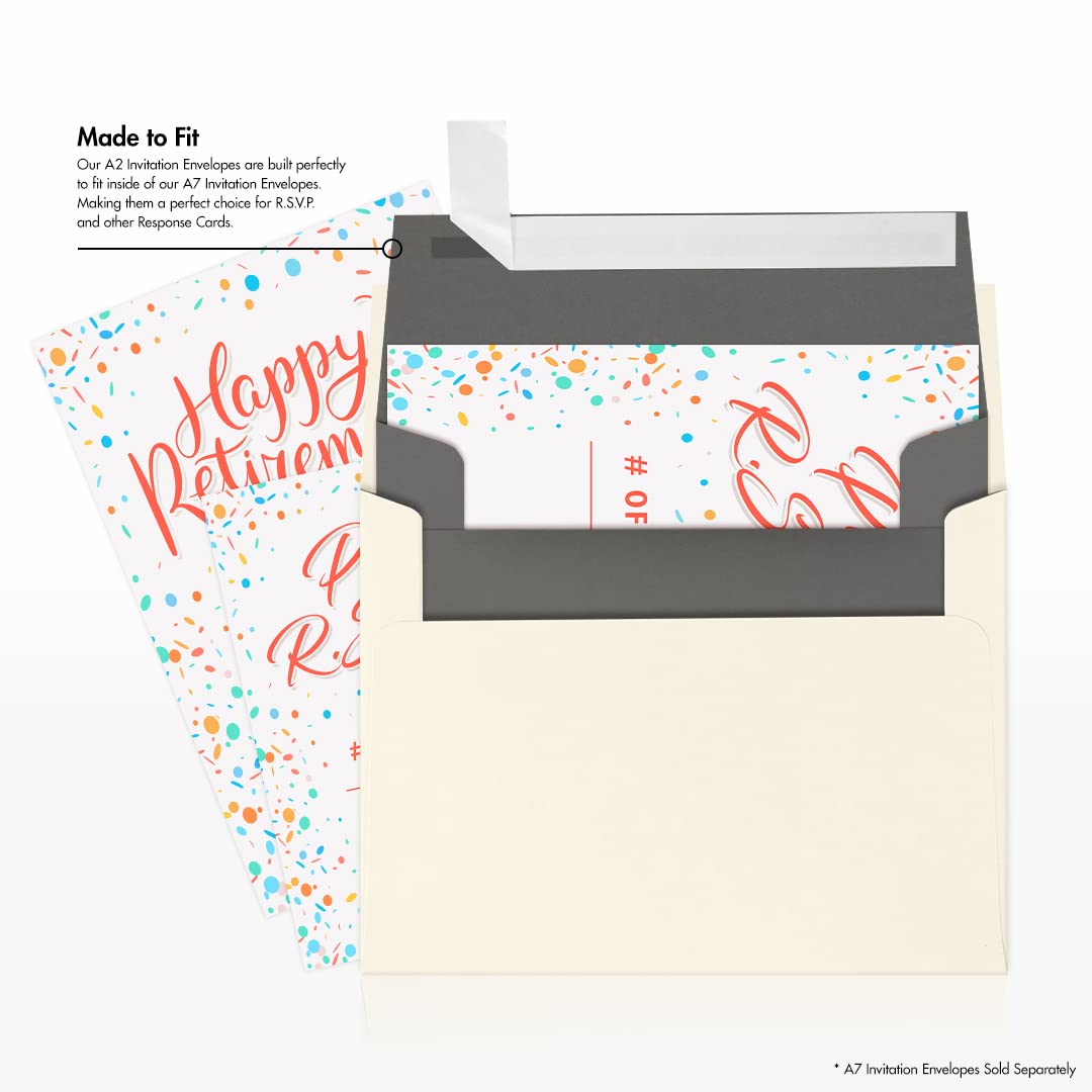 Premium A2 Invitation Envelopes with Peel & Press Seal - 4 3/8