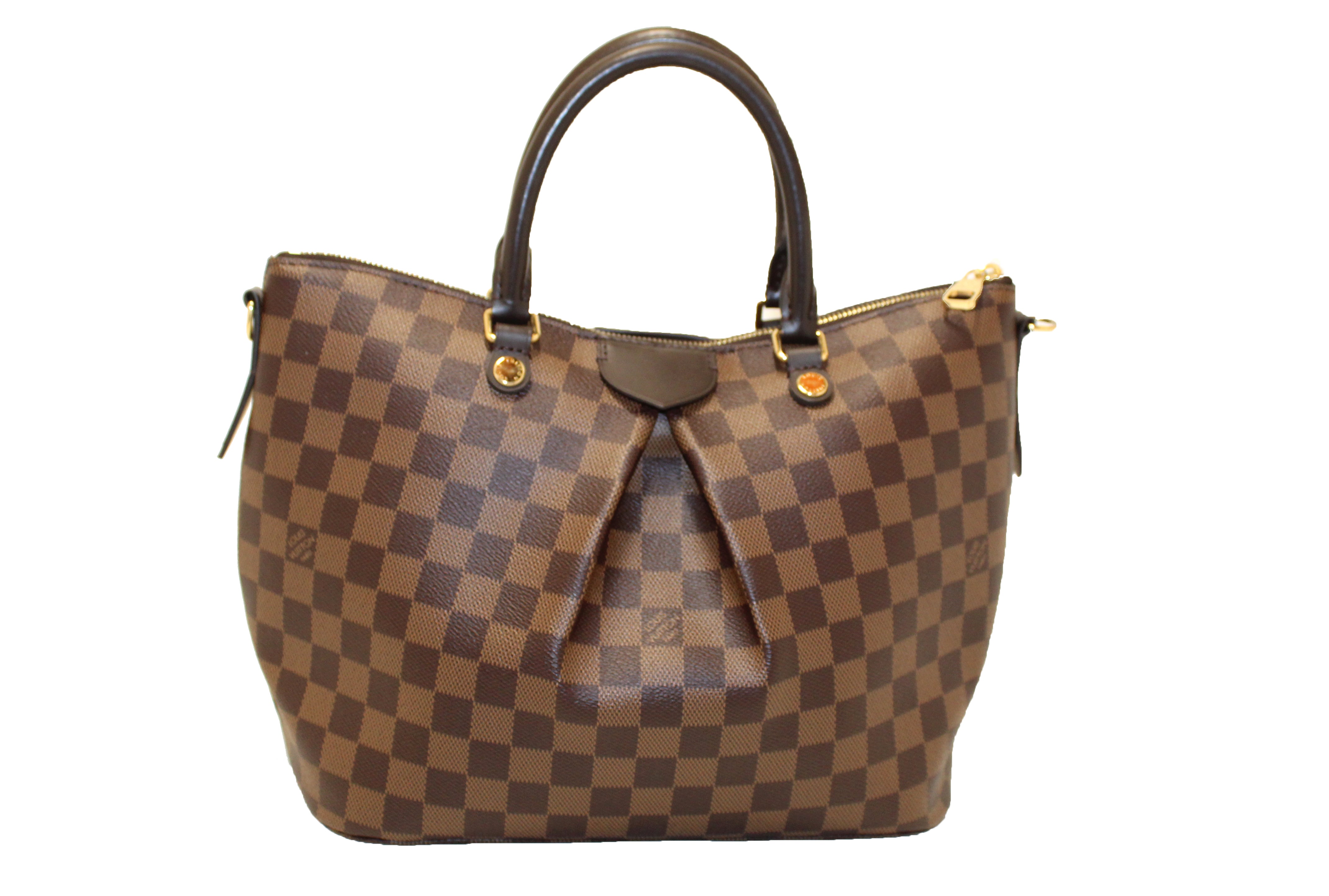 Authentic Louis Vuitton Damier Ebene Canvas Siena MM Handbag for Women | Luxury Designer Tote Bag | Perfect for Work, Travel & Everyday Use