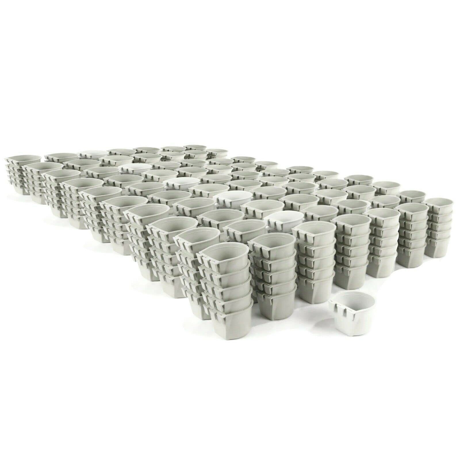 400 Pack Grey Plastic Cage Containers for Nails, Screws, Bolts & Nuts - Durable Storage Boxes for Workshop, Garage & Tool Organization