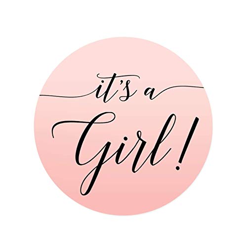 It's a Girl Round Circle Label