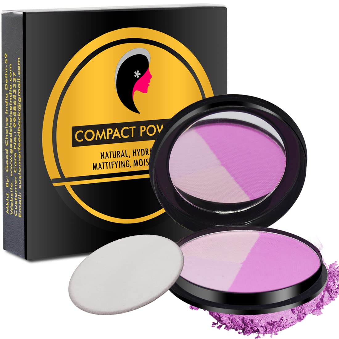 Adbeni Matte Blush & Compressed Powder - Orchid Twilight Shade (BLSHR01) | Long-Lasting Natural Makeup for Day & Night Wear | Perfect for Office, Date Night & Special Occasions