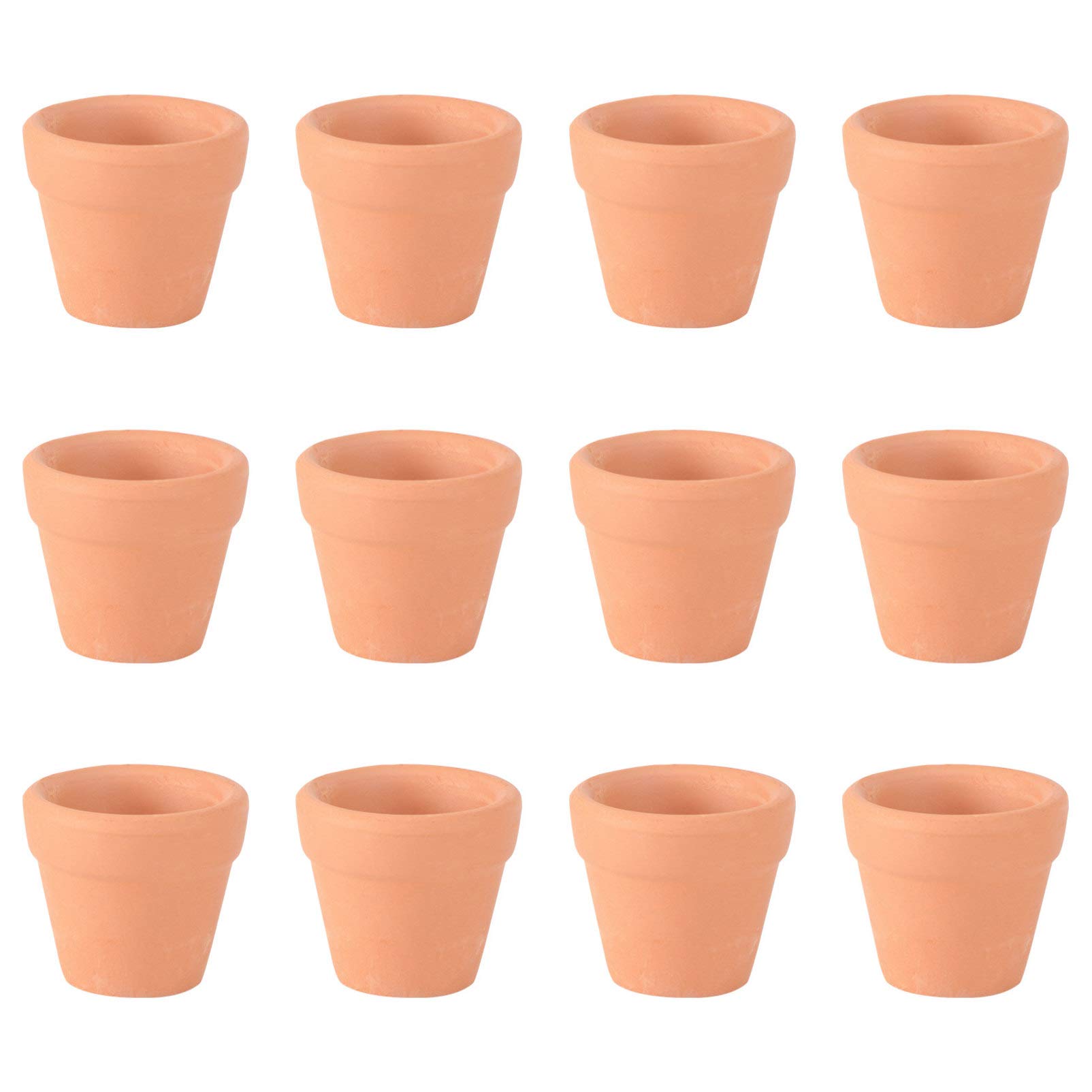 12pcs Mini Terracotta Plant Nursery Pots - 3CM Round Succulent Planter for Seedlings & Small Plants | Indoor Herb Garden, DIY Home Decor, Cute Gift Idea
