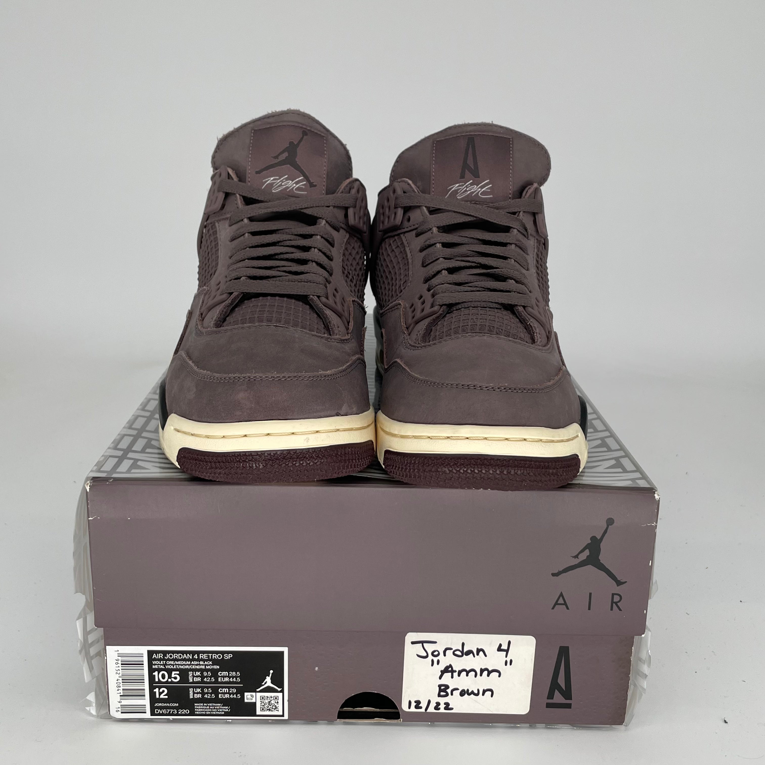 AIR JORDAN 4 Retro A Ma Maniére Violet Ore Sneakers - Men's Size 10.5 (DV6773-220) | Basketball Shoes, Streetwear Fashion & Casual Wear