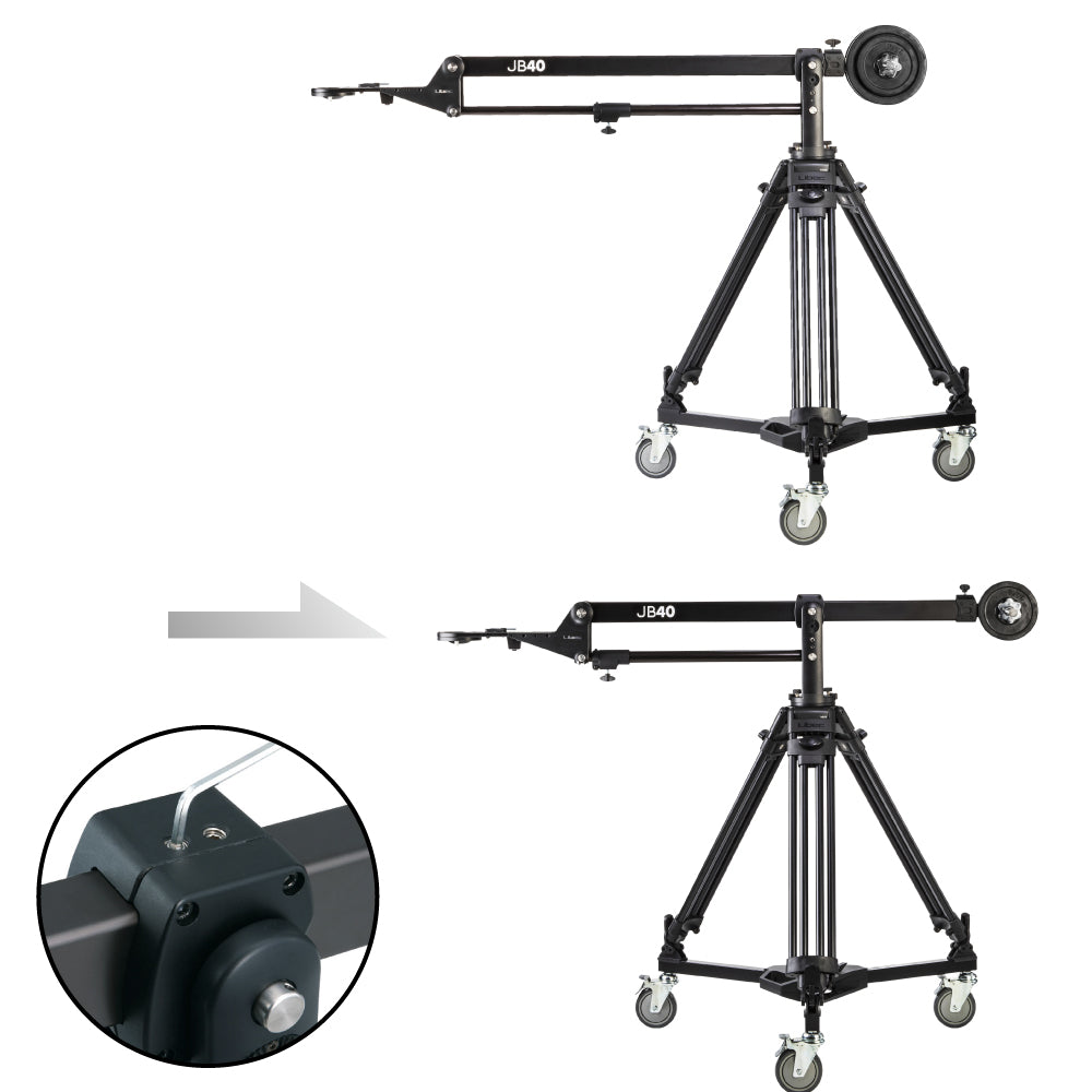 Libec JB40 Professional Video Tripod Kit - Lightweight Aluminum Tripod with Fluid Head for DSLR & Mirrorless Cameras - Perfect for Travel Vlogging, Film Production & Live Streaming
