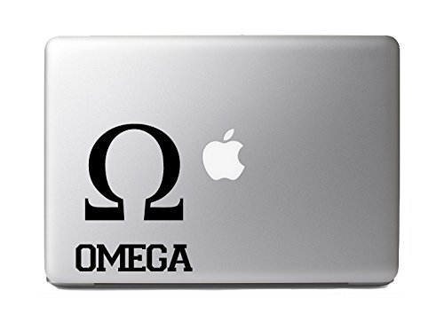 Greek Life Omega - 5 Inch Black Vinyl Decal Sticker for Cars, Laptops, Windows, Walls, and Water Bottles – Durable, Weatherproof, Easy to Apply