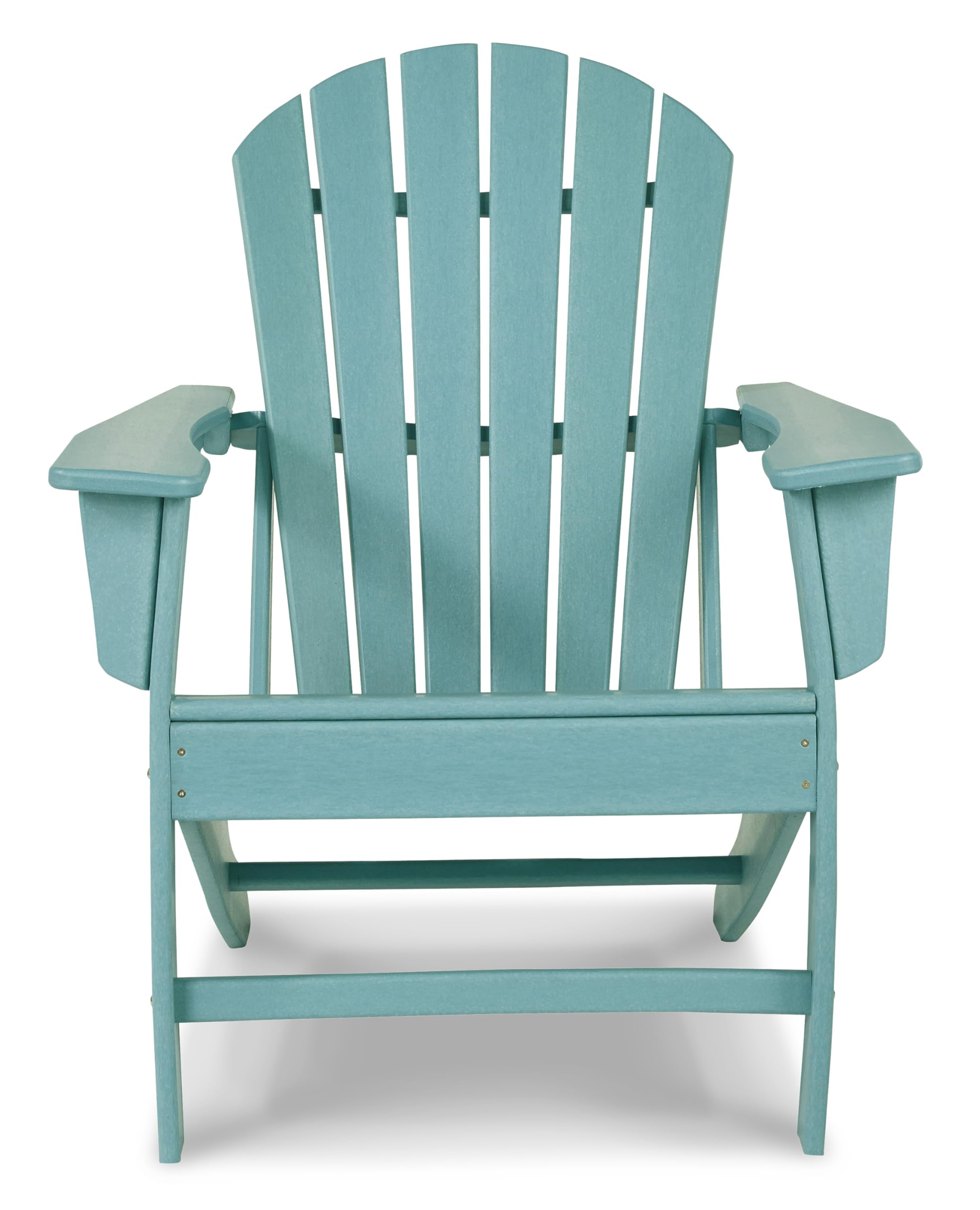 Signature Design by Ashley Sundown Treasure Outdoor Patio HDPE Weather-Resistant Adirondack Chair in Blue - Perfect for Backyard, Poolside & Garden Relaxation