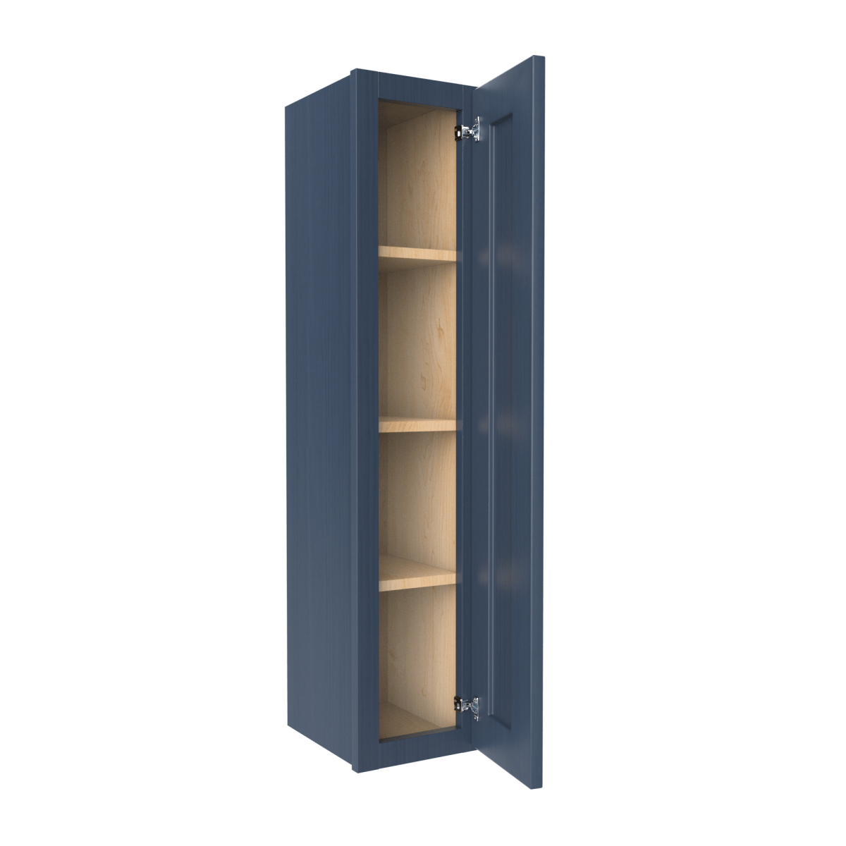 42 Inch Wall Cabinet - 09W x 42H x 12D Blue Shaker Style Kitchen Storage | Perfect for Pantry Organization, Bathroom Storage & Home Decor