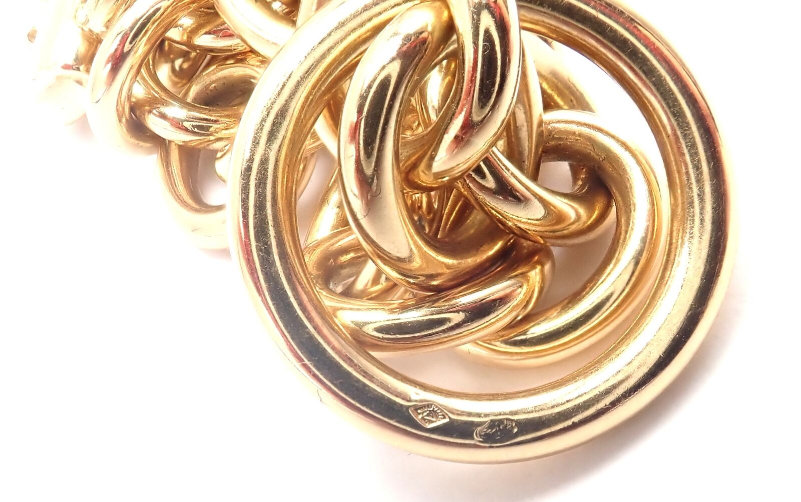 Authentic Hermes 18k Yellow Gold Heavy Link Toggle Bracelet with Two Charms - Luxury Jewelry for Women, Perfect for Gifts, Parties & Special Occasions