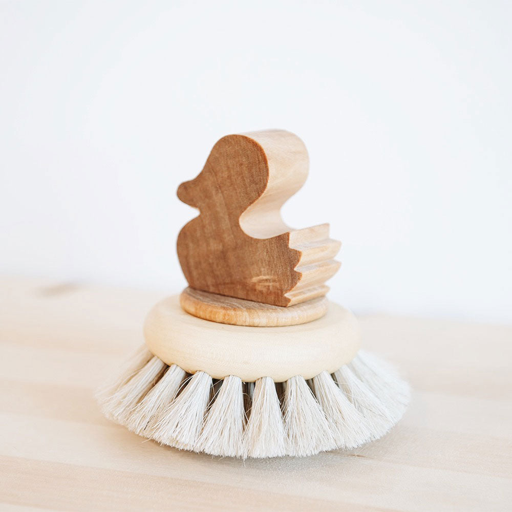 Premium Round Bath Brush with Soft Bristles - Gentle Exfoliating & Massaging Duckie Design - Perfect for Shower, Spa & Relaxation at Home