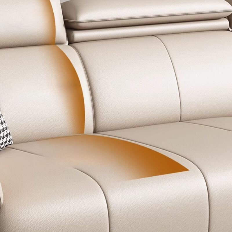 L-Shaped Left Chaise Sectional Sofa with Adjustable Headrest - Modern Living Room Furniture for Small Spaces, Home Theater & Apartment Lounge