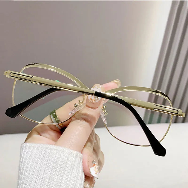 CCspace Women's Full Rim Oval Alloy Reading Glasses R57482 - Lightweight & Stylish for Reading, Working, and Computer Use