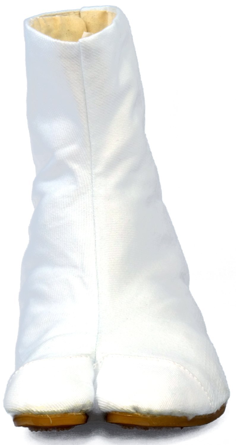 Ninja Tabi Shoes - Low Top Comfort Cushioned Split Toe Boots for Martial Arts & Cosplay - White (7 Clips) - Perfect for Karate Training, Anime Conventions & Ninja Costumes