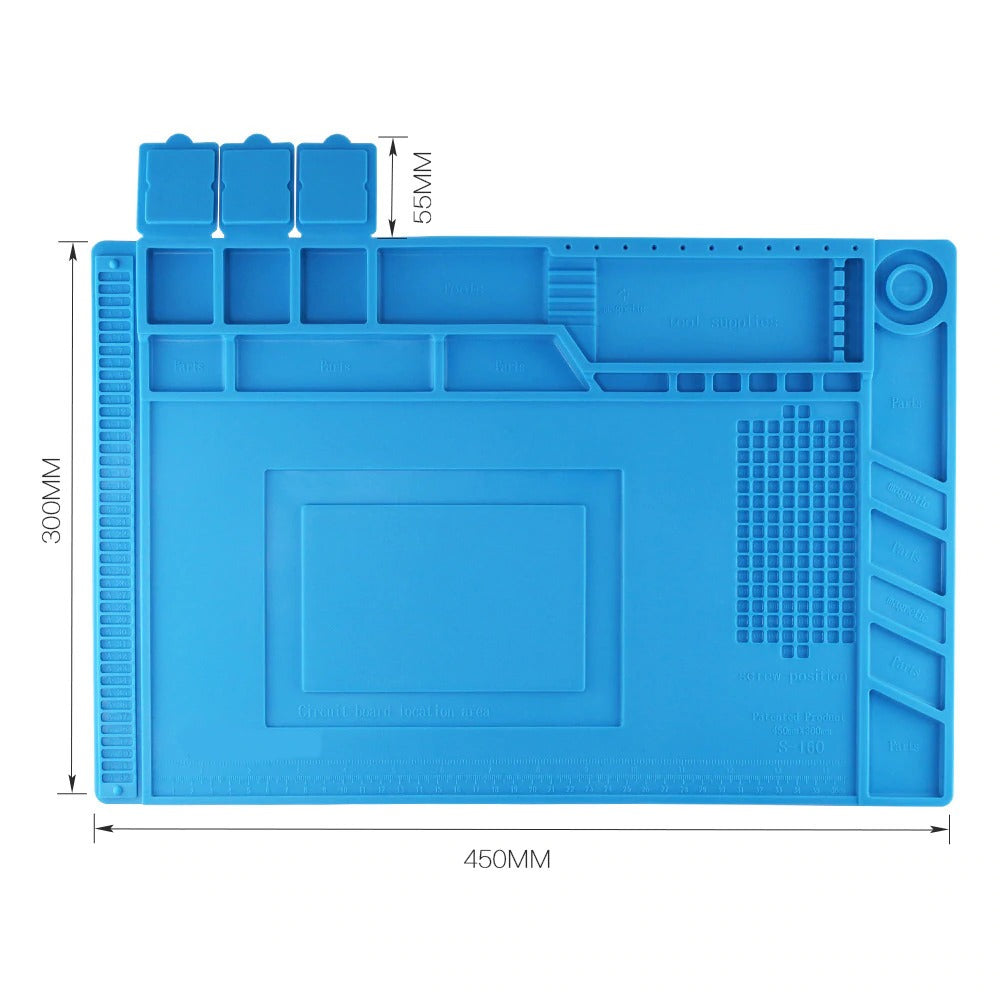 S 160 Blue Anti Static iPhone/iPad/Mobile Phone Repair Heat Resistant Work Mat (45cm x 30cm)