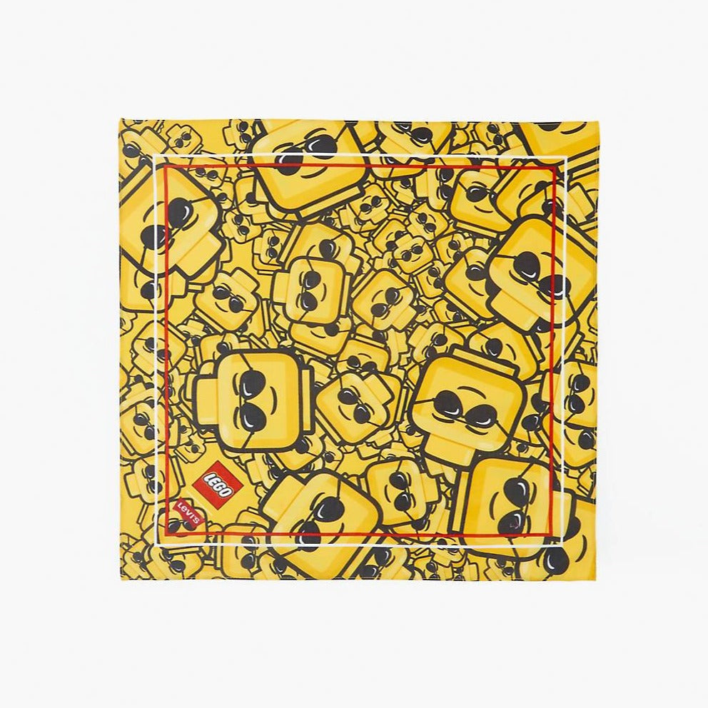 Original Title: Lego Group x Levi's BANDANA Yellow   Optimized Title: LEGO x Levi's Yellow Bandana - Stylish & Durable Cotton Bandana for Men & Women - Perfect for Outdoor Adventures, Concerts & Fashion Accessories