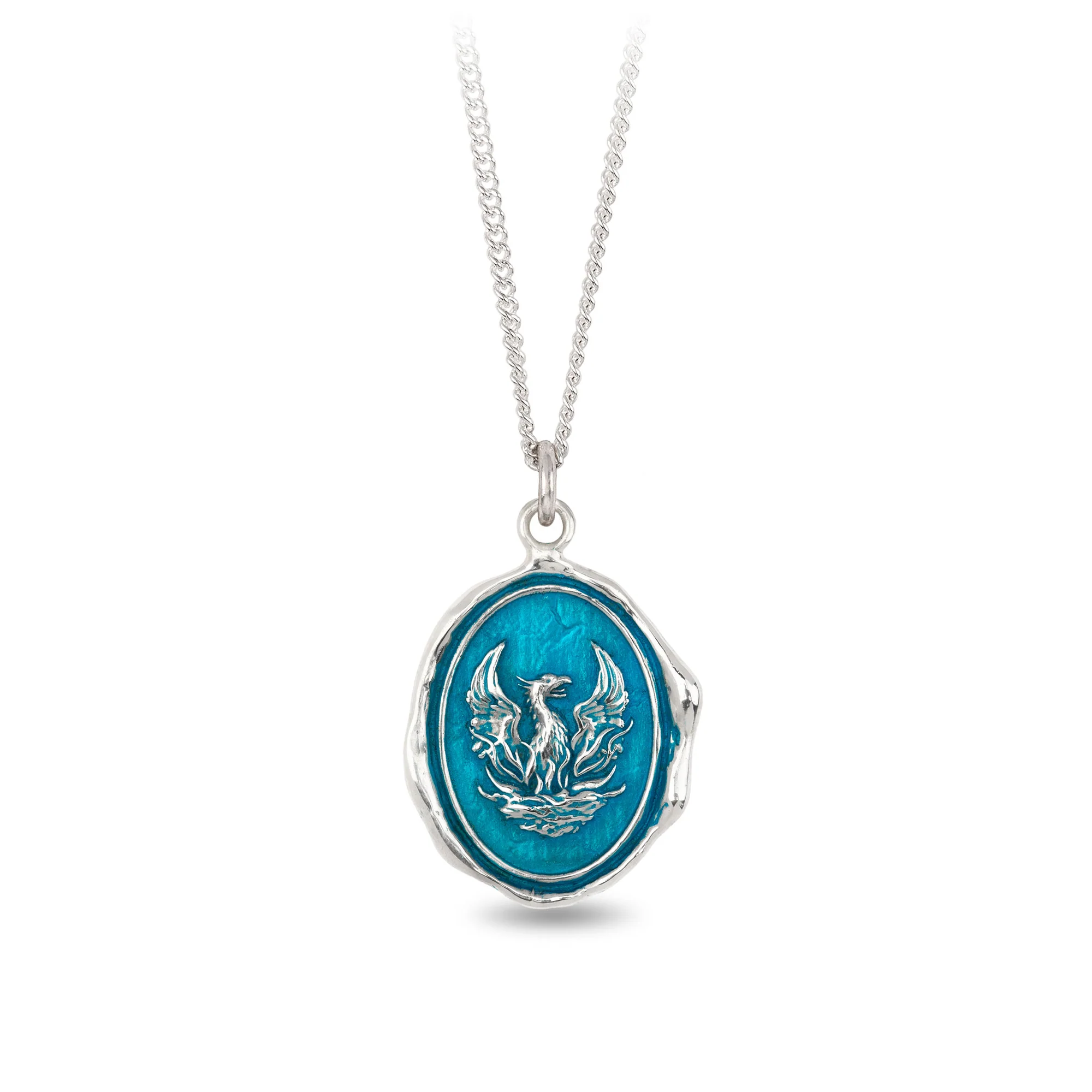 Capri Blue Fire Within Talisman Necklace - Spiritual Jewelry for Protection & Positive Energy | Perfect for Meditation, Yoga & Daily Wear