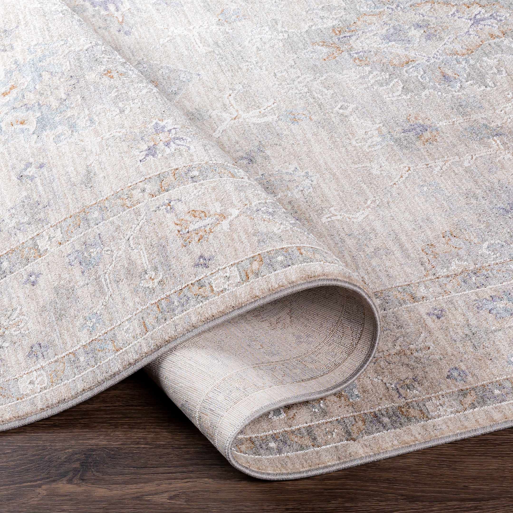 Hauteloom Rochedale Modern Area Rug for Living Room & Bedroom - Soft Beige, Blue, Green 6'7