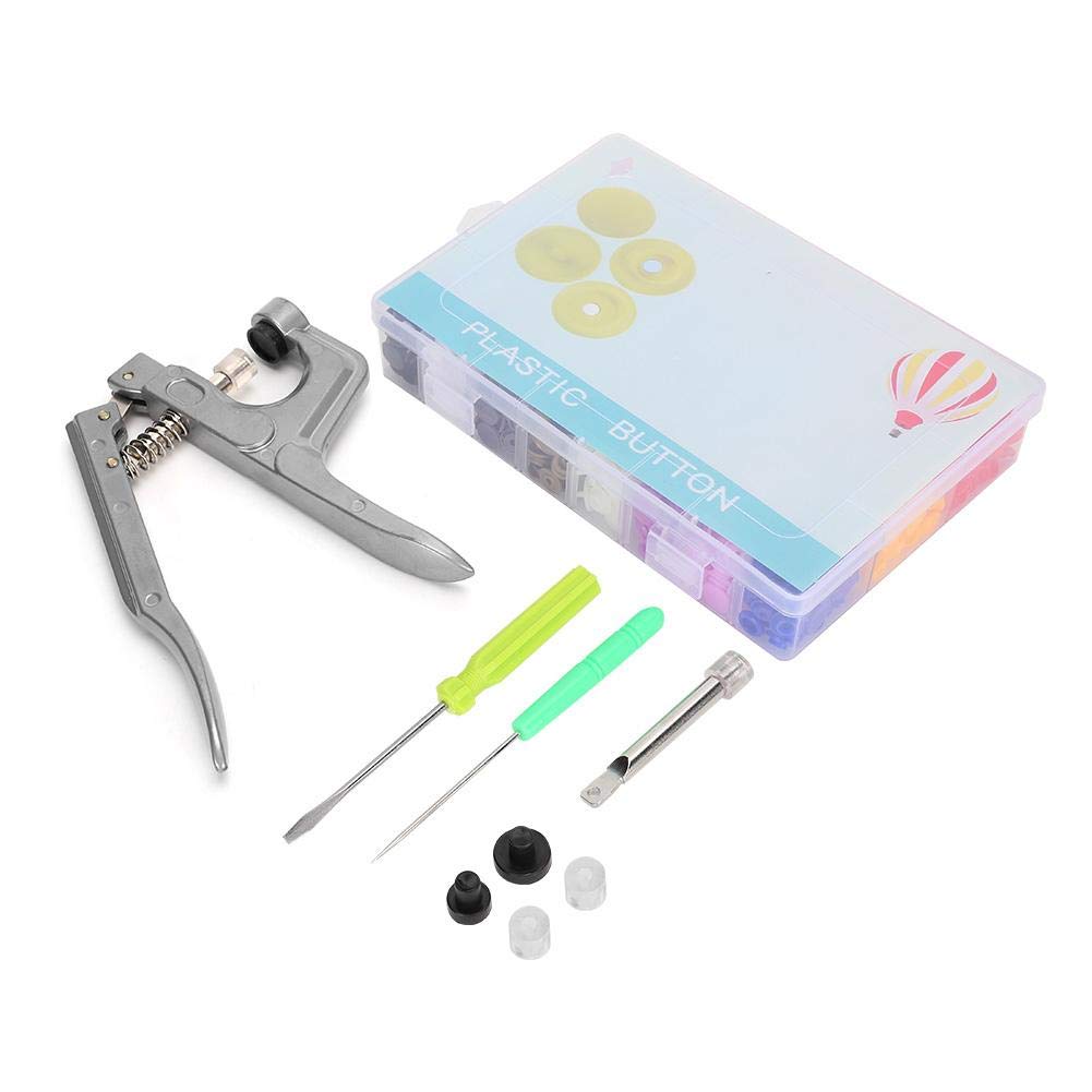 360Pcs Snap Fastener Kit with Hand Press Pliers - Metal Buttons for DIY Crafts, Sewing, Leather Projects & Document Bags - Portable Snap Button Tool for Answer Bags, School Supplies & Office Organization
