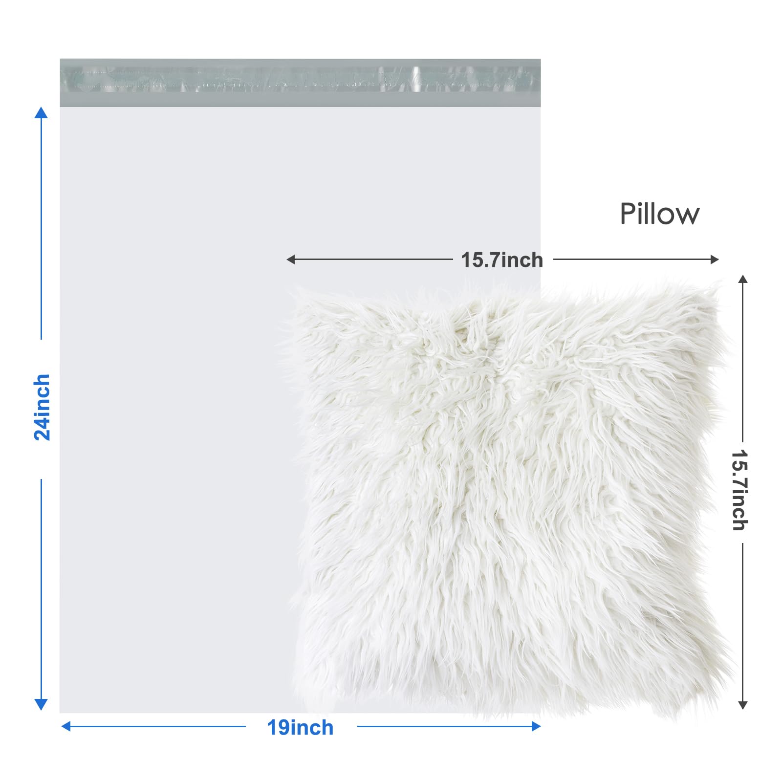 GSSUSA 100PCS Large Poly Mailers 19x24 Inches - Heavy Duty Waterproof Shipping Bags with Strong Adhesive | Tear-Resistant Mailing Envelopes for Clothing & Small Business | Perfect for Ecommerce, Amazon FBA & Online Store Shipments