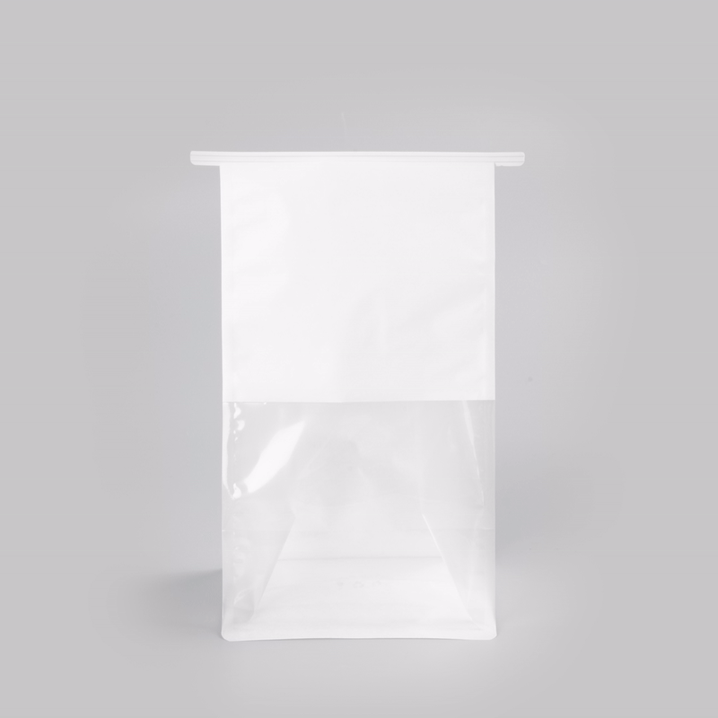 Premium White Cotton Paper Tin Tie Bags with Clear Window - 6.25