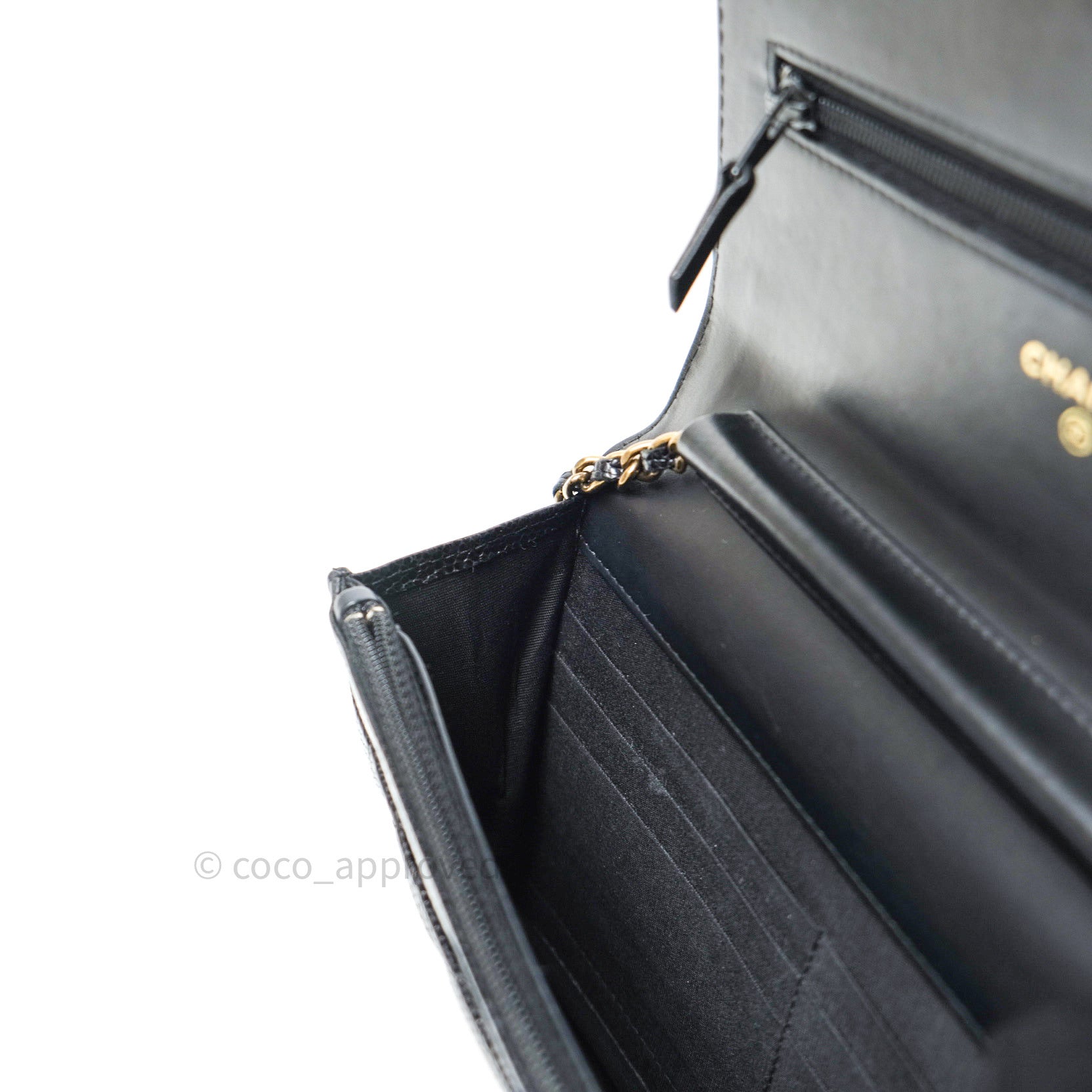 Chanel Boy Wallet on Chain WOC Black Caviar Leather with Gold Hardware - Luxury Crossbody Bag for Women, Perfect for Evening Events & Daily Use