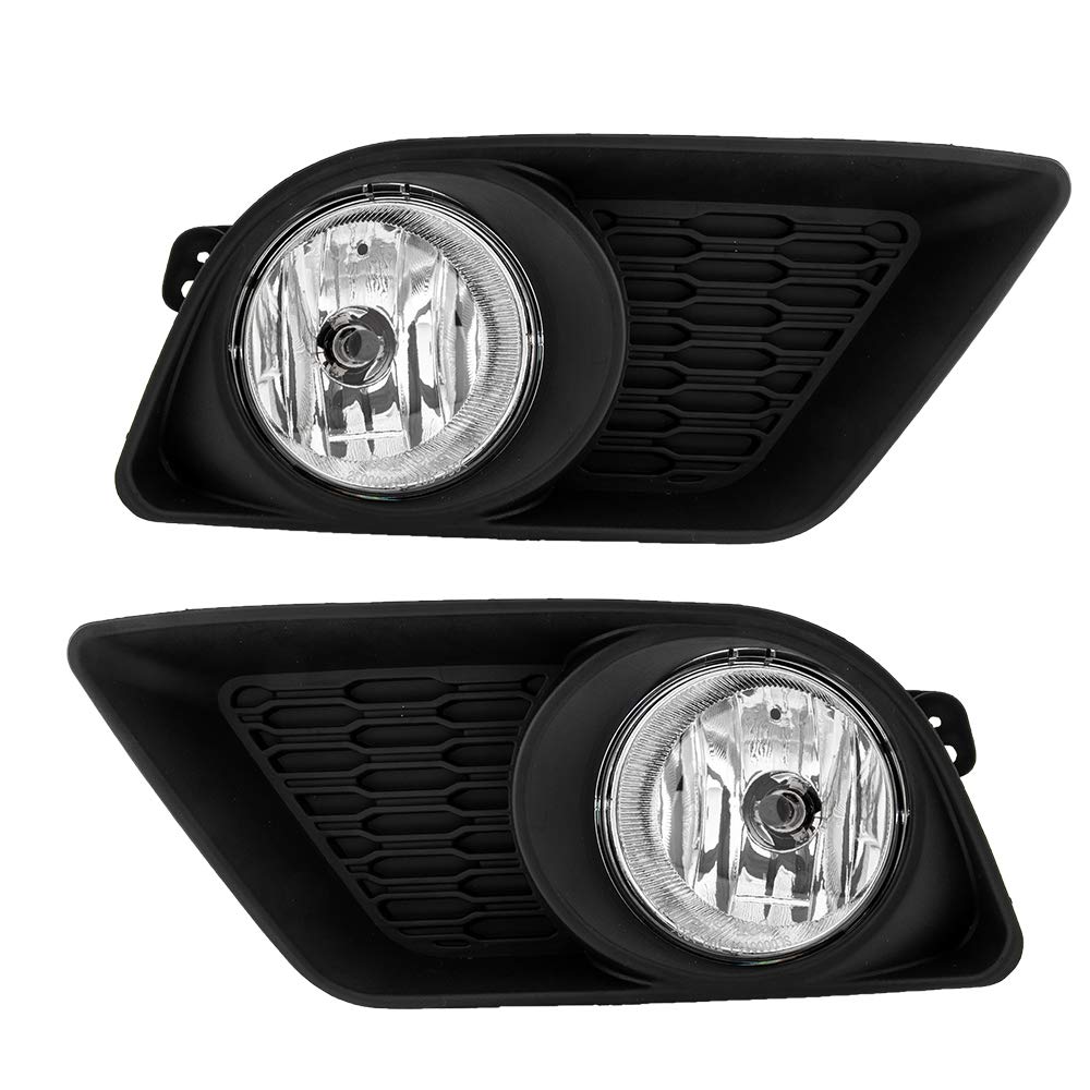 TRIL GEAR Bumper Fog Lights with Lamps Wiring Switch Kit - Clear Lens Pair (CH2594103 5182026AA) - Direct Replacement for 2011-2014 Dodge Charger - Perfect for Night Driving & Off-Road Adventures