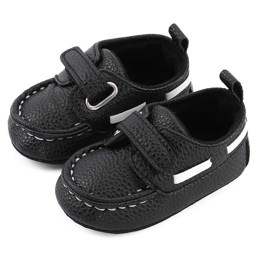 MASOCIO Baby Boys Soft Sole Moccasin Shoes - First Walking Shoes for Infants & Toddlers | Comfortable & Stylish Casual Flats for Everyday Wear, Playtime & Special Occasions