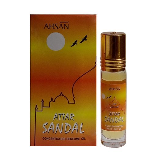 Ambrosial Ahsan Sandal Attar Natural Perfume Oil - 6ml Pure Sandalwood Fragrance for Women & Men | Perfect for Meditation, Aromatherapy & Daily Wear