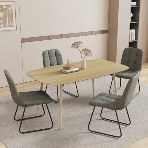 Cat Scratch Table + 4 U-shaped Gray Chairs