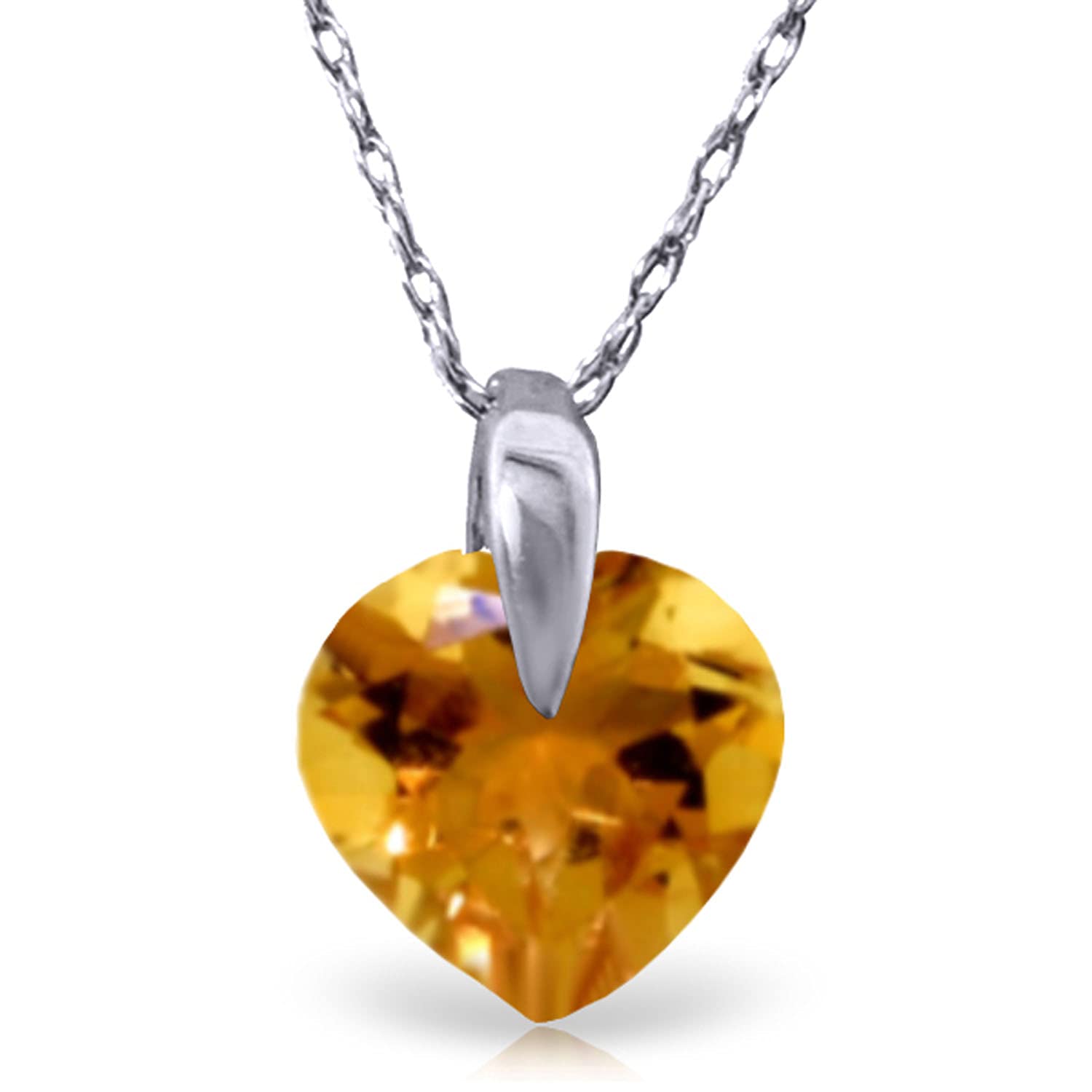 14K Solid Gold Necklace with Natural Citrine Gemstone - Elegant Galaxy Gold GG Jewelry for Women, Perfect for Gifts, Anniversaries & Special Occasions