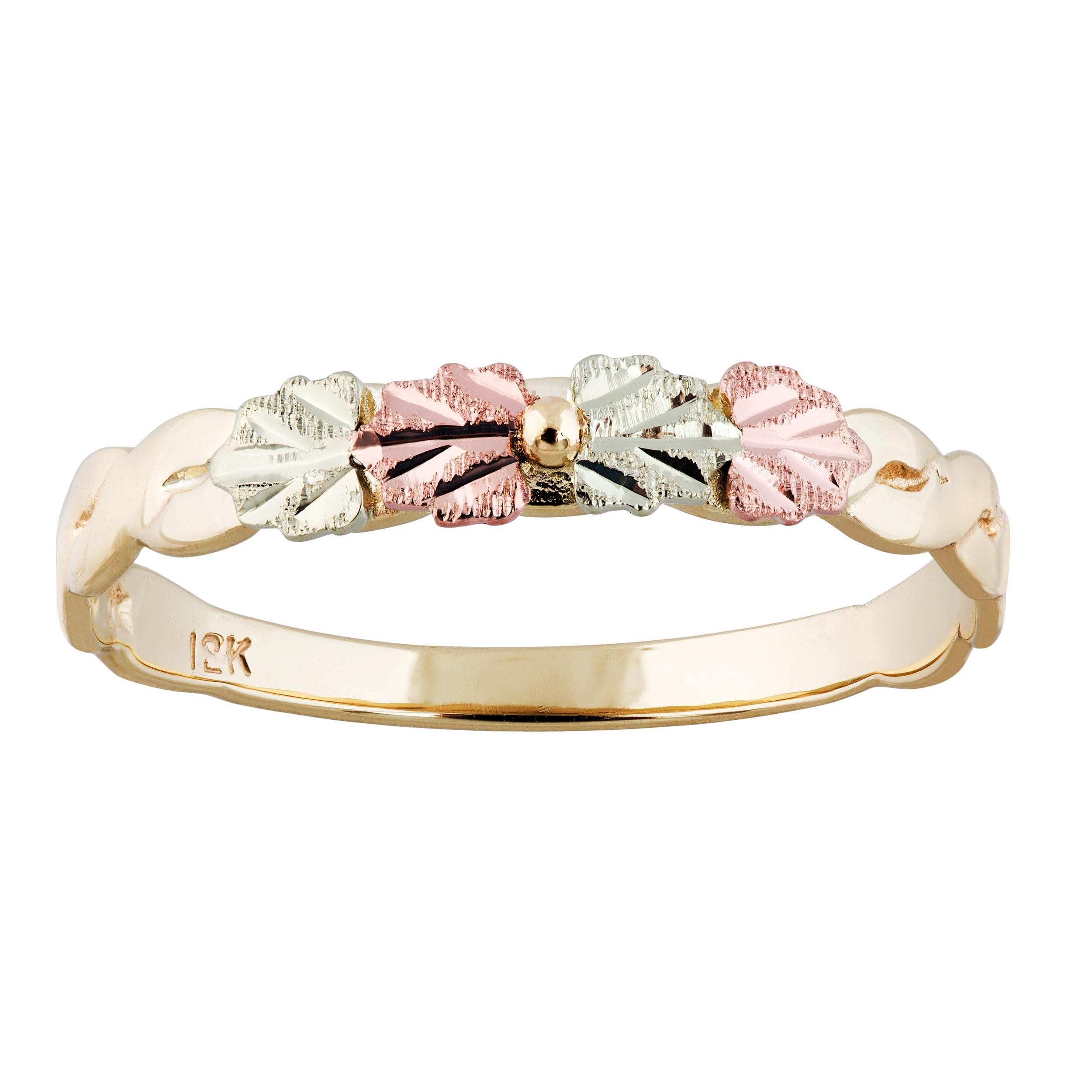 10k Black Hills Gold Ring with 12k Gold Leaf Accents - Elegant Wedding Band, Anniversary Gift for Women, Perfect for Special Occasions & Everyday Wear