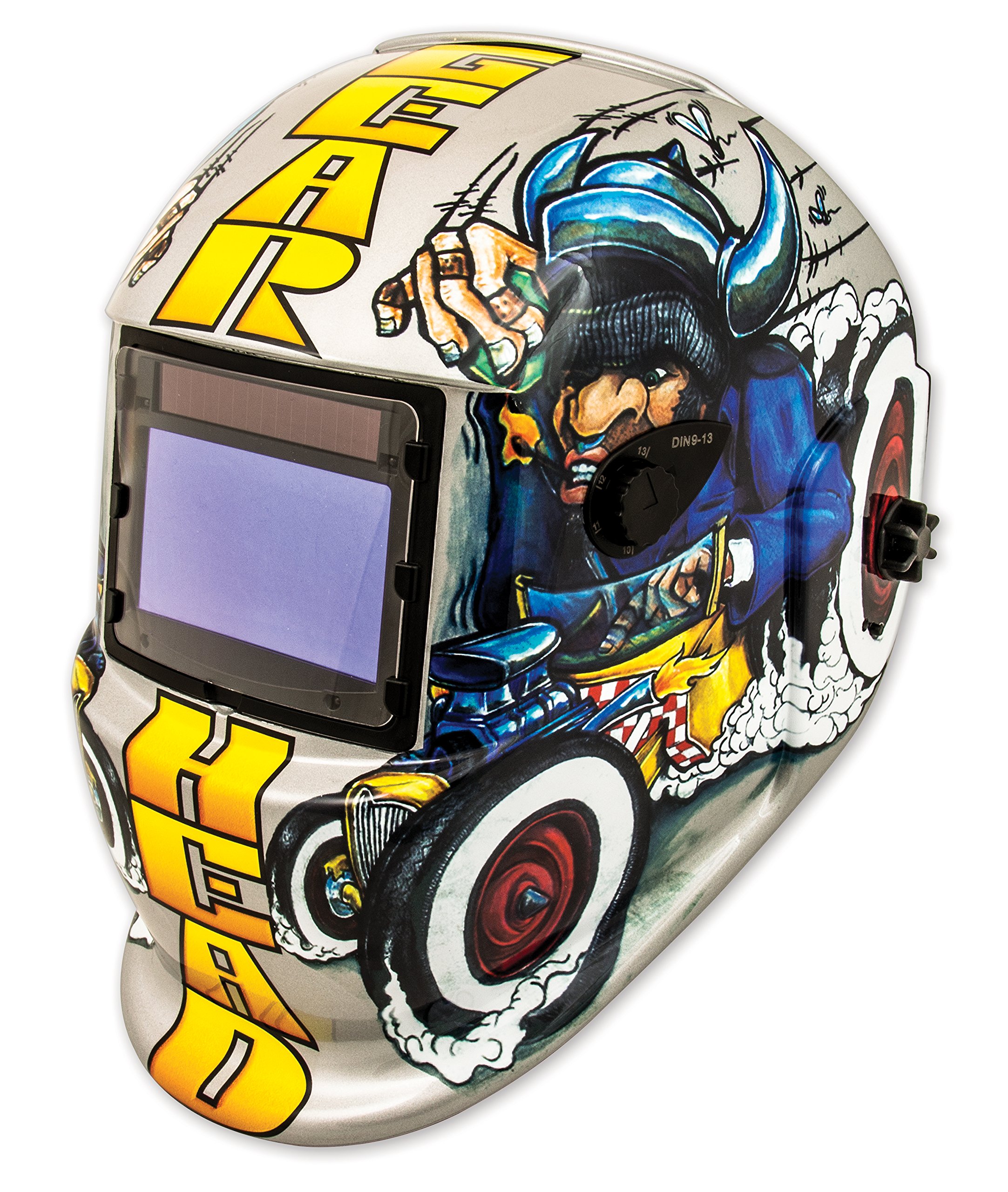 Solar Powered Auto Darkening Welding Helmet - Premium Welder's Mask with Adjustable Shade for Arc/TIG/MIG - Ideal for DIY, Construction & Metal Fabrication Projects