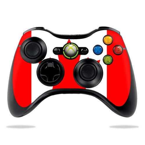 Canadian Flag Vinyl Skin Decal Wrap Sticker for Microsoft Xbox 360 Controller - Protective Cover with Scratch Resistance - Perfect for Gaming, Collectors & Customization