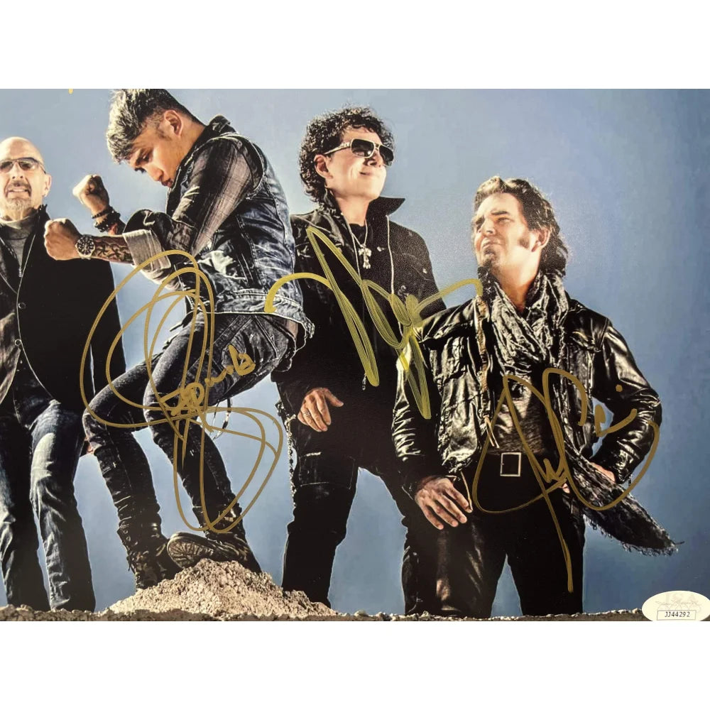 Journey Band Signed 11x14 Photo Framed with JSA COA - Neal Schon, Ross Valory, Steve Smith & Gregg Rolie Autographed Collectible - Perfect for Music Memorabilia Displays & Rock Fan Gifts