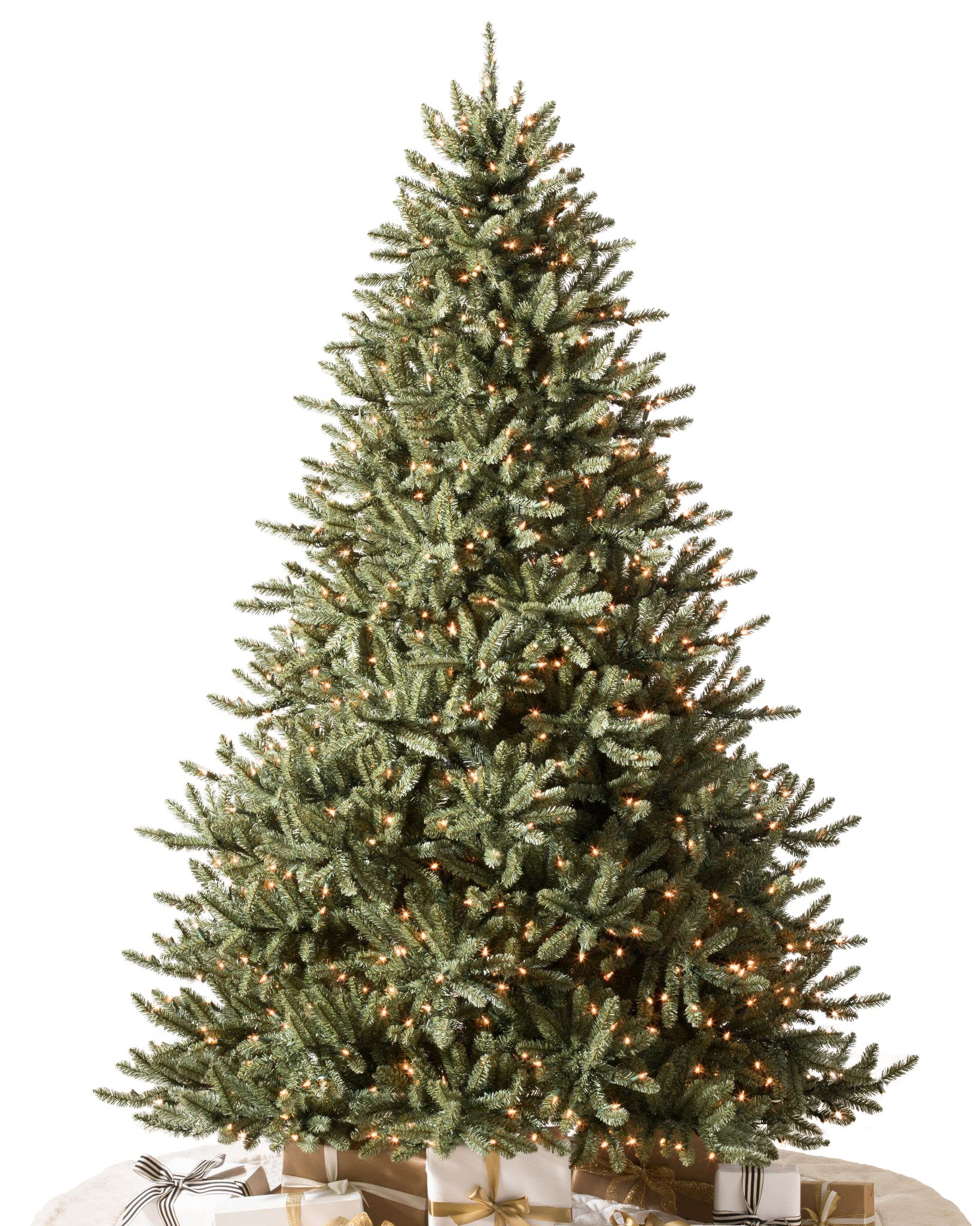 Balsam Hill 5.5ft Pre-Lit Classic Blue Spruce Artificial Christmas Tree with Clear Incandescent Lights - Perfect for Holiday Home Decor & Christmas Party Decoration