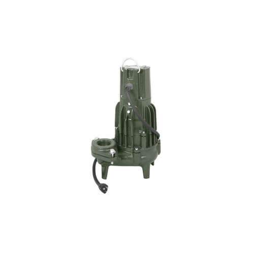 Zoeller D295 Waste-Mate 2HP Automatic Cast Iron Sewage Pump with 25ft Cord - 230V Heavy Duty Sump Pump for Basement, Crawl Space & Flood Control