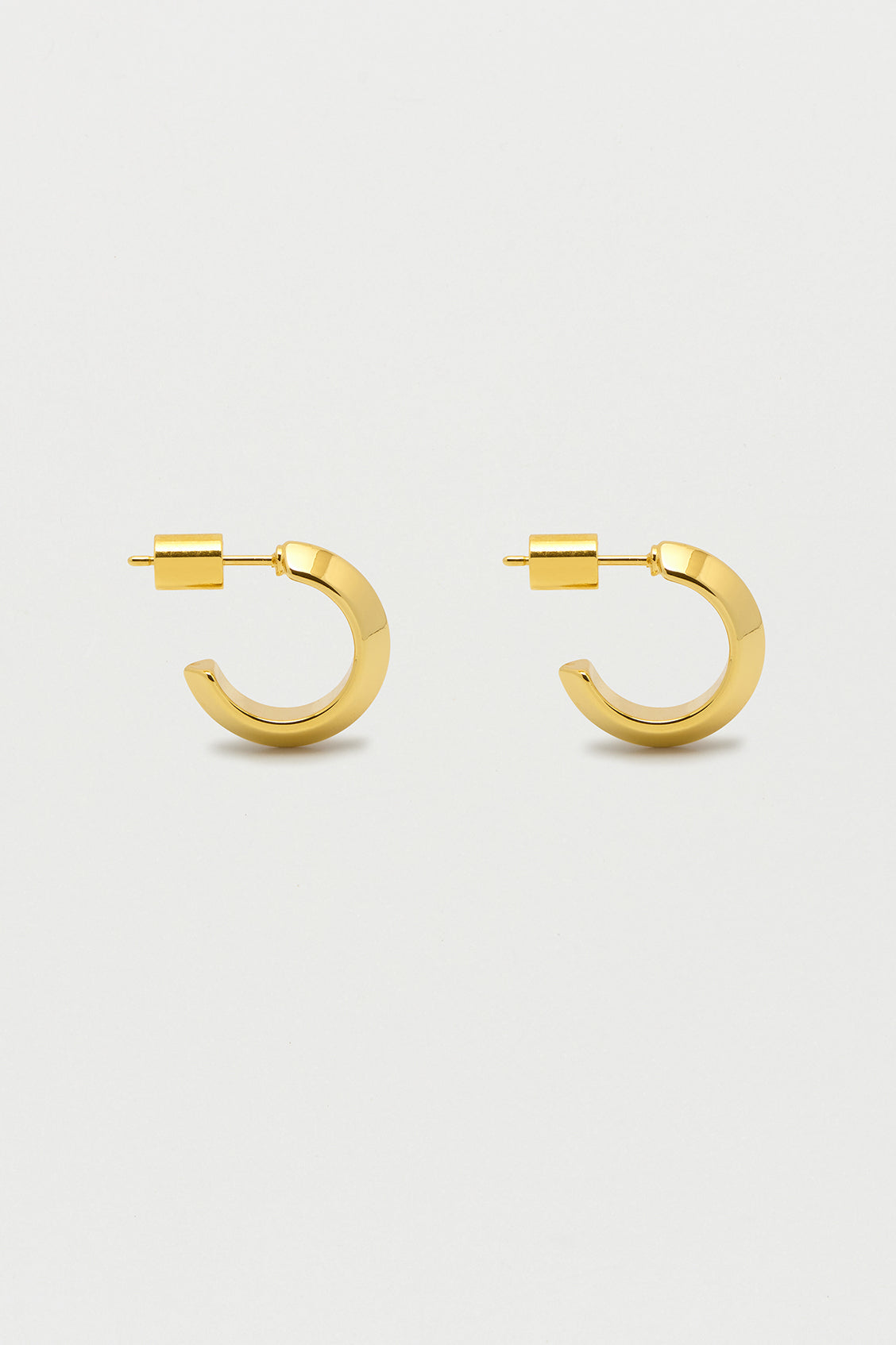 Gold Plated Knife Edge Hoop Earrings for Women - 14K Gold Plated Stainless Steel Dangle Earrings - Trendy Minimalist Jewelry for Everyday Wear, Parties & Gifts