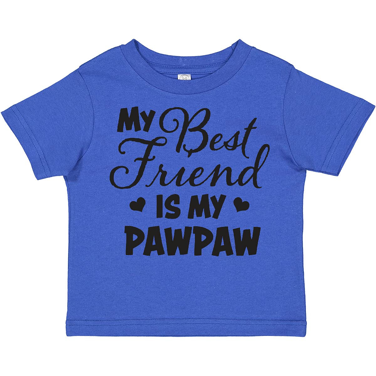 My Best Friend is My Pawpaw with Hearts Toddler T-Shirt - Perfect for Grandparents Day, Family Gatherings & Playdates