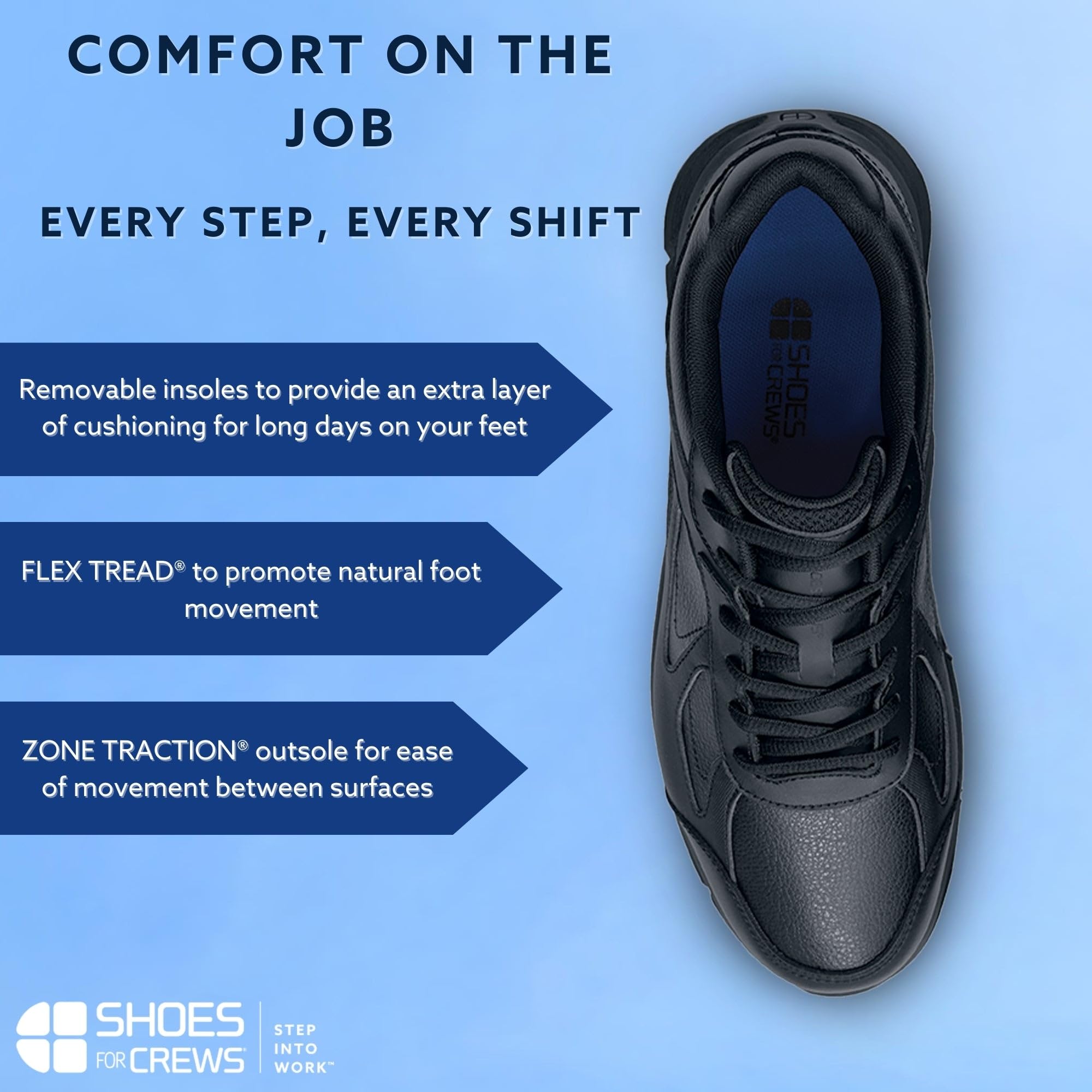 Slip Resistant Women's Work Shoes - Shoes for Crews Galley II Non-Skid Waterproof Safety Shoes for Restaurant, Kitchen & Healthcare Workers