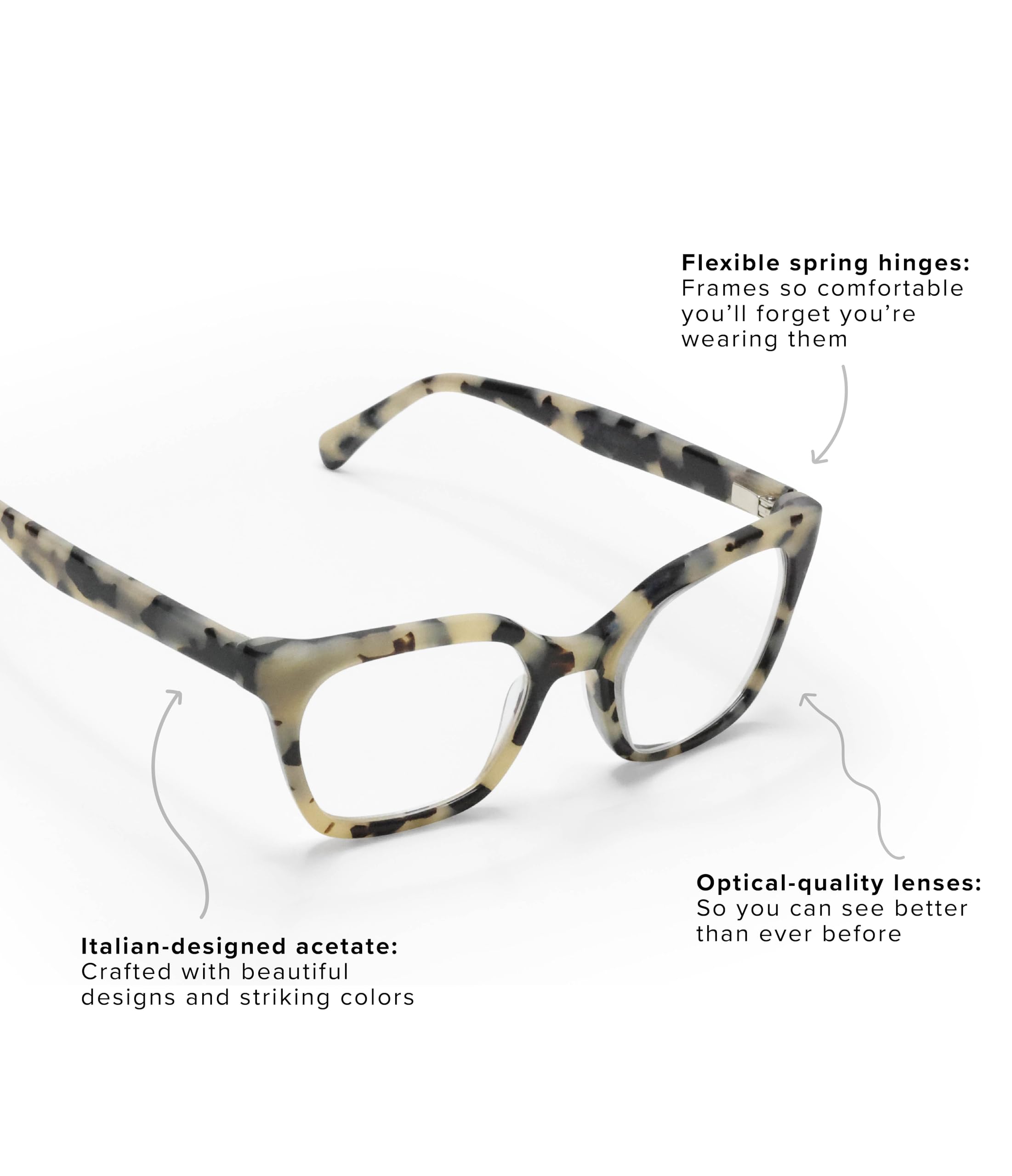 Eyebobs Overlook Premium Women's Reading Glasses - Stylish Cat-Eye Frames for Average Faces (0.0x to 4.0x) | Perfect for Reading, Office Work & Fashion Accessories